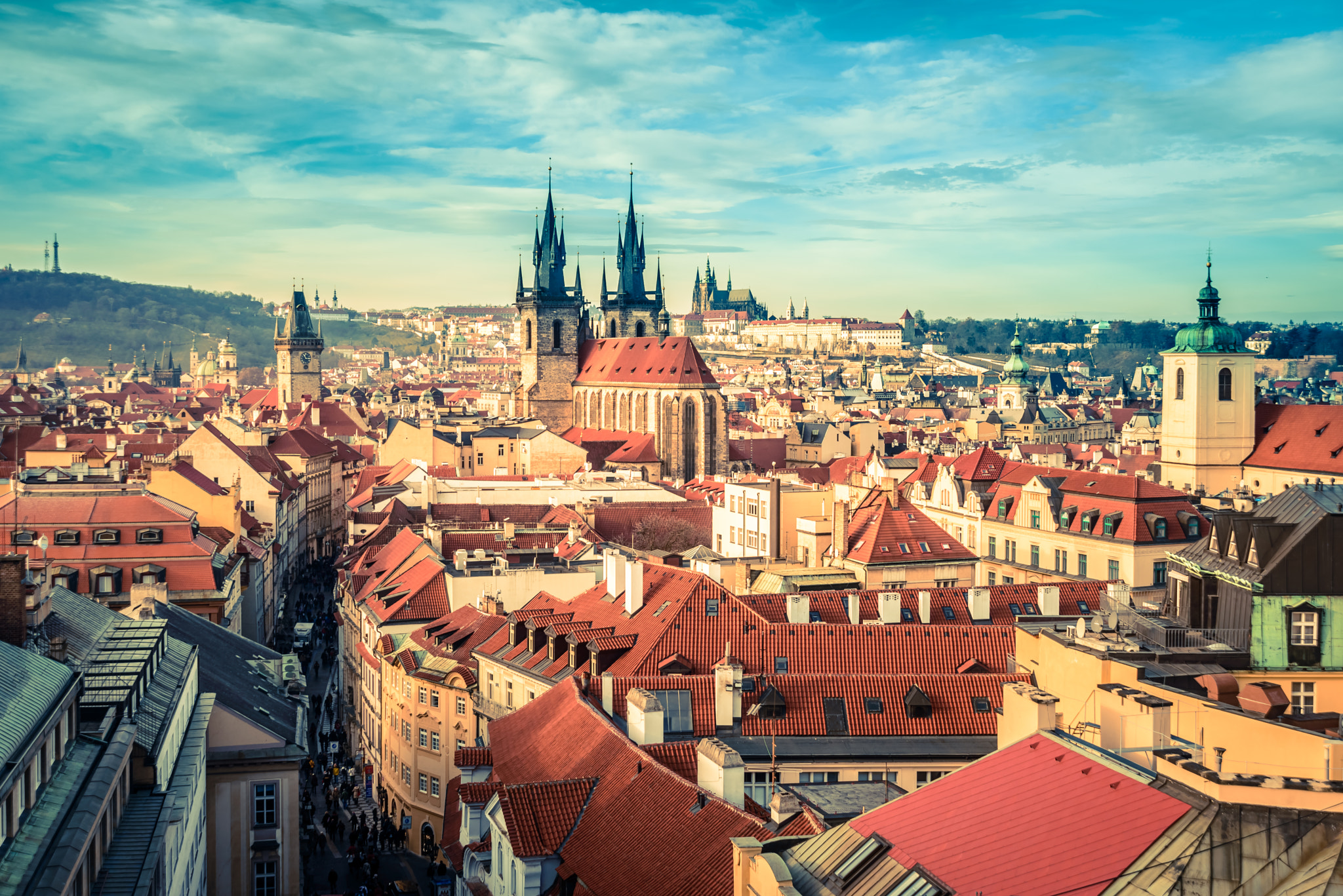 Nikon AF Nikkor 24-85mm F2.8-4D IF sample photo. Prague from the prašná brána photography