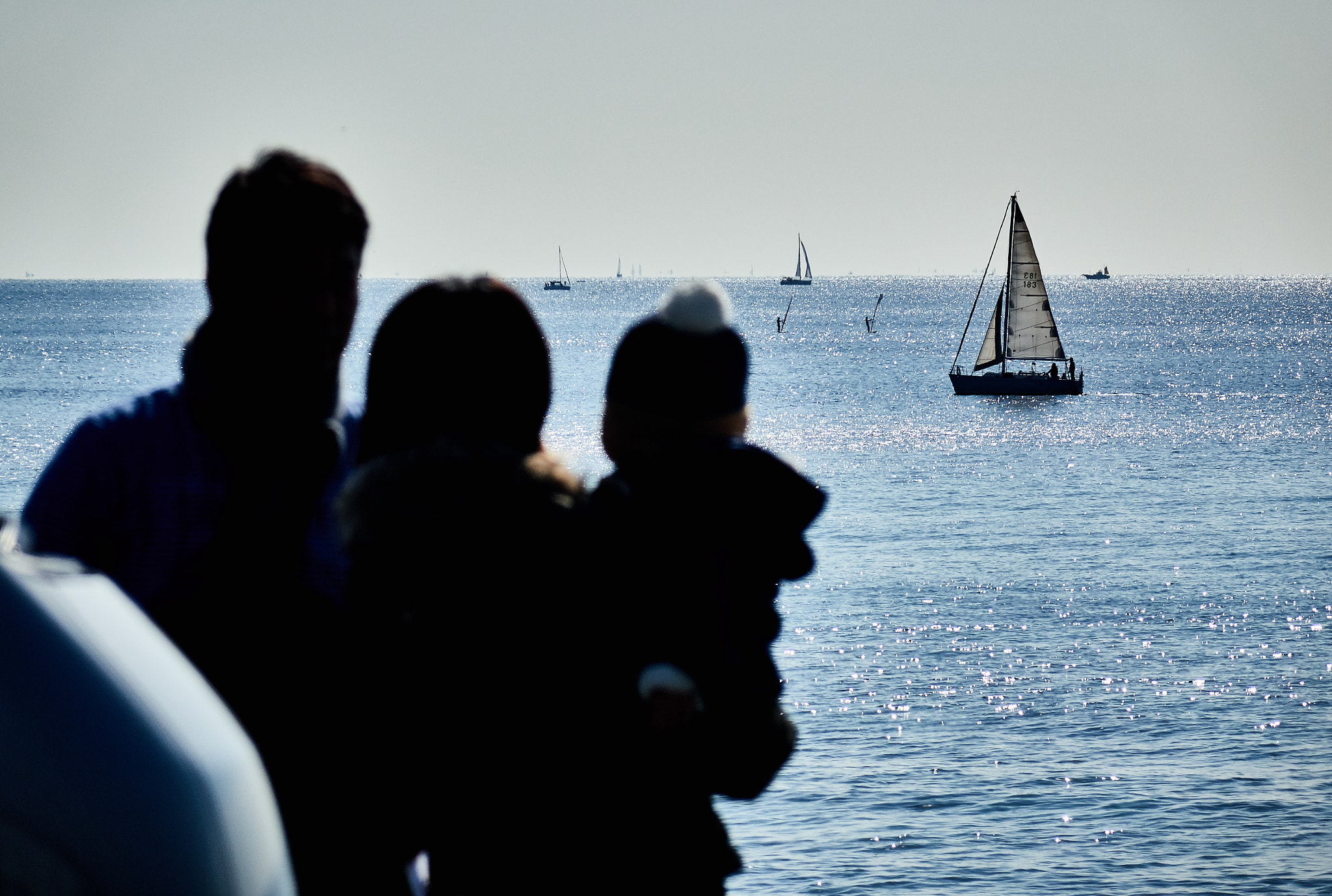 Sony Cyber-shot DSC-RX10 sample photo. Family watching winter sea photography