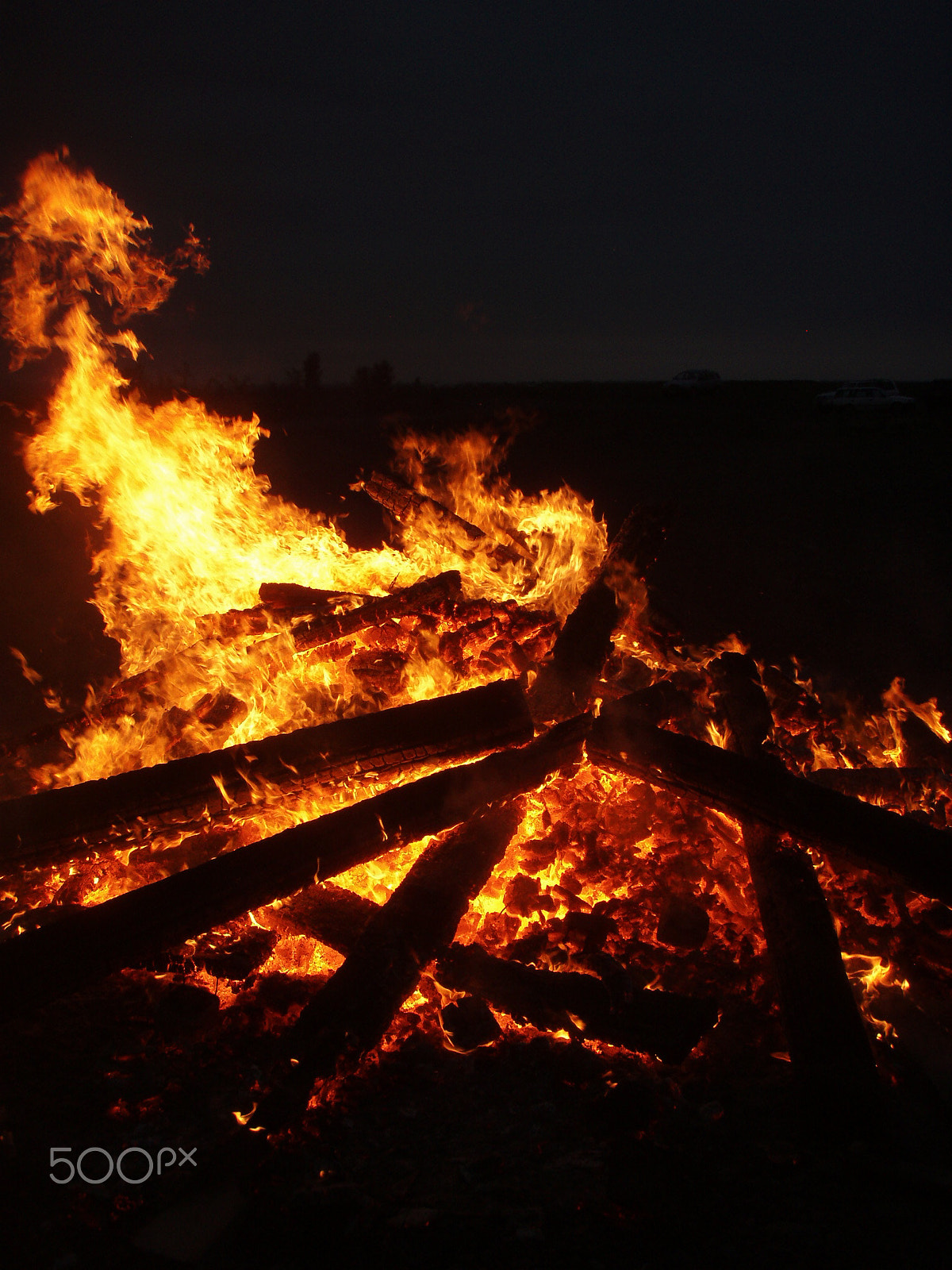 Olympus u720SW,S720SW sample photo. Bonfire at skaftafell park ii photography