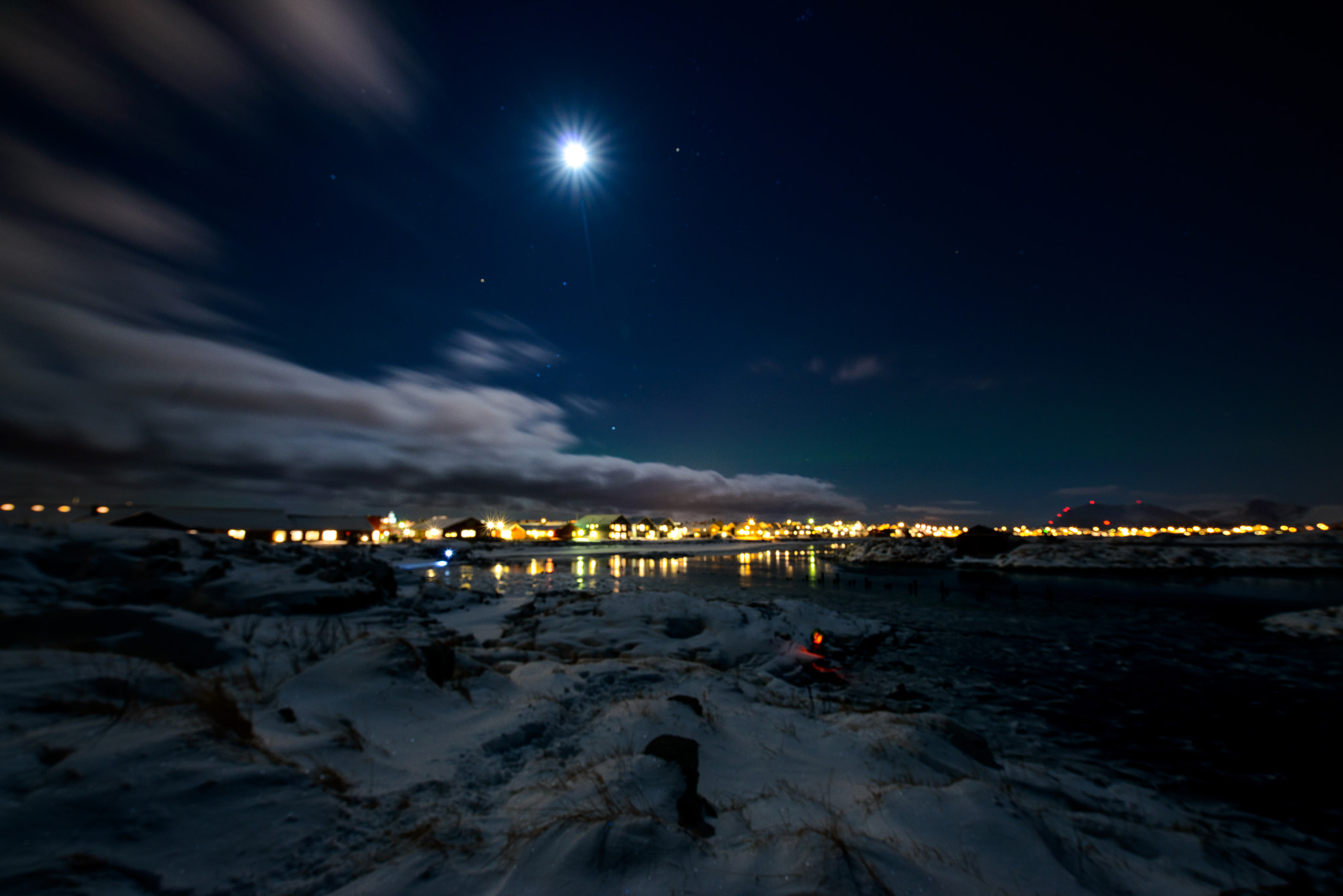 Nikon D800E + Tamron SP 15-30mm F2.8 Di VC USD sample photo. Andenes in the moonlight photography