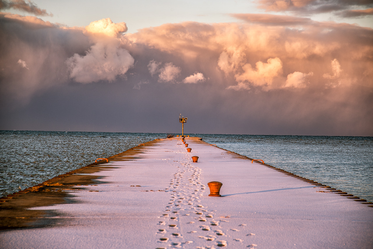 Canon EOS-1D X + Sigma 24-105mm f/4 DG OS HSM | A sample photo. Sunset at the pier photography