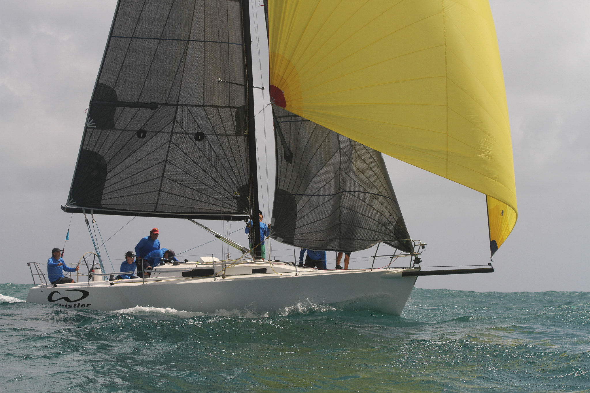 Sigma 70-200mm F2.8 EX DG OS HSM sample photo. Yellow spinnaker photography