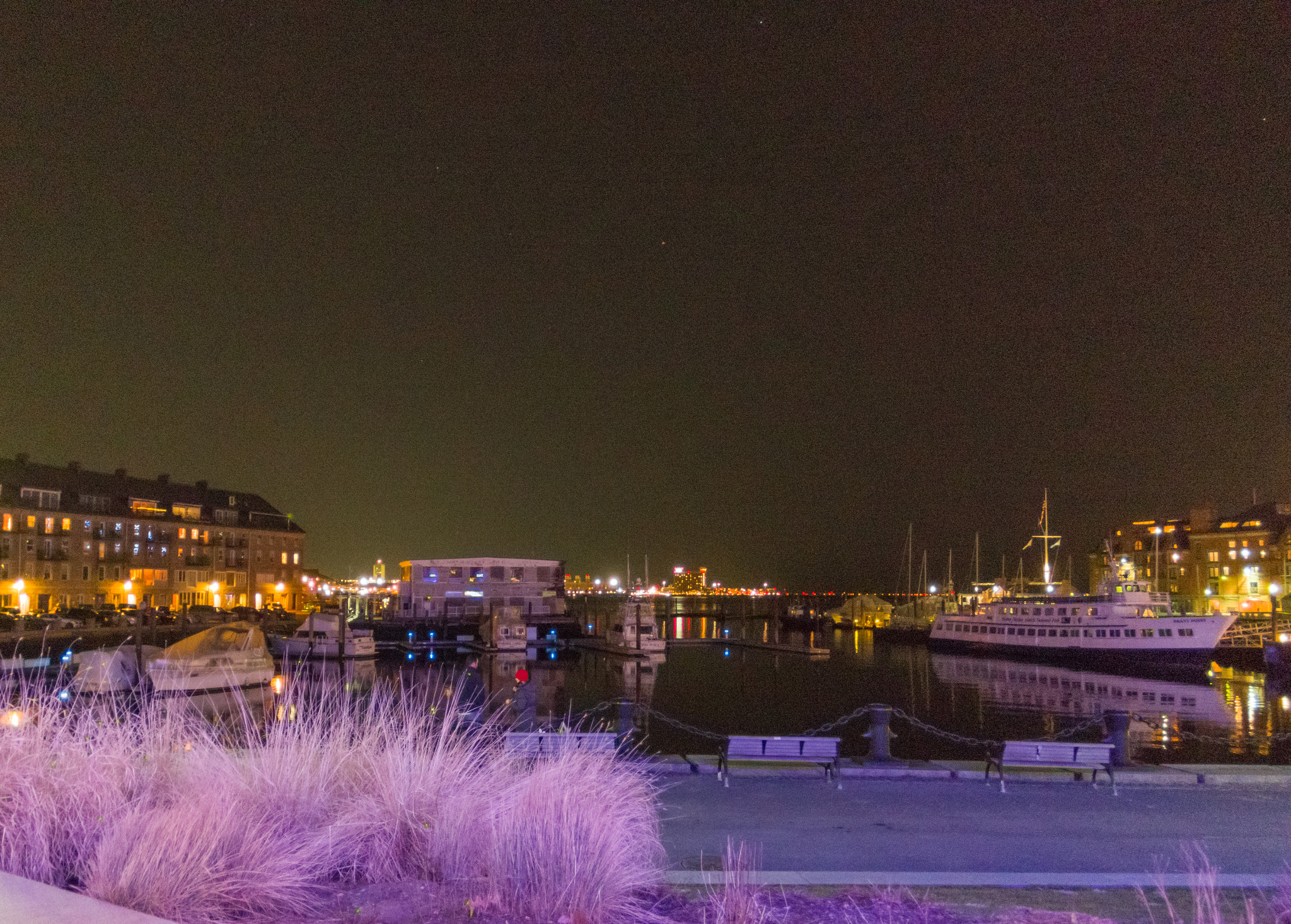 Pentax K-3 II sample photo. Boston harbor night photography