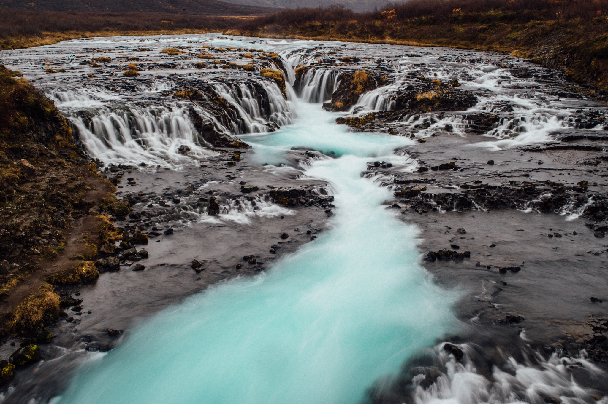 Nikon Df + Nikon AF Nikkor 35mm F2D sample photo. Bruarfoss waterfalls photography