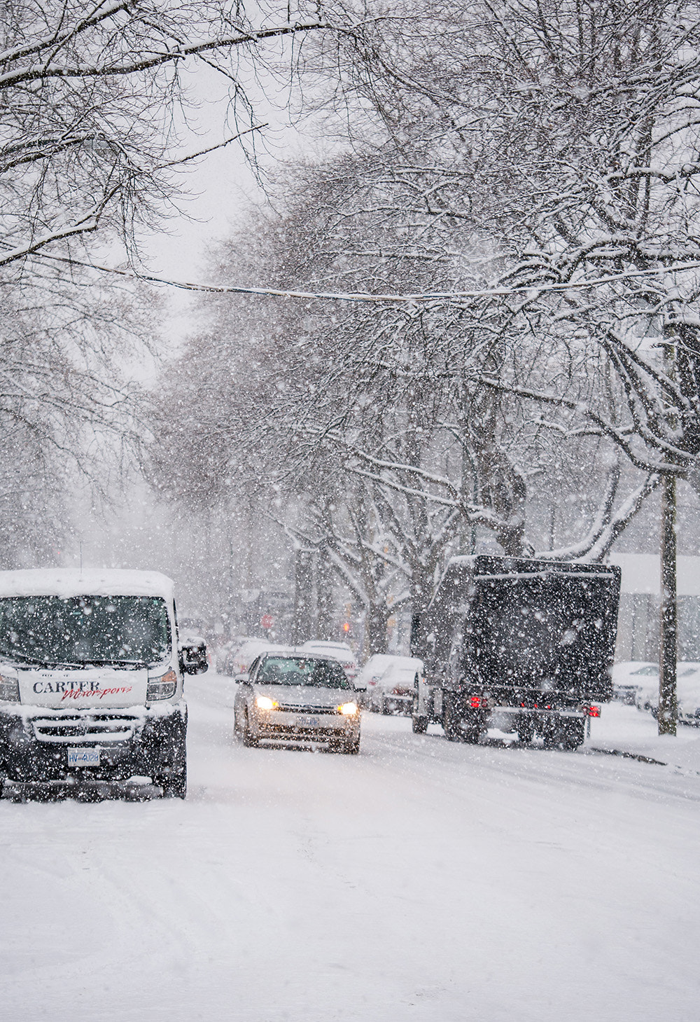 Panasonic Lumix G X Vario 35-100mm F2.8 OIS sample photo. Unexpected snow photography
