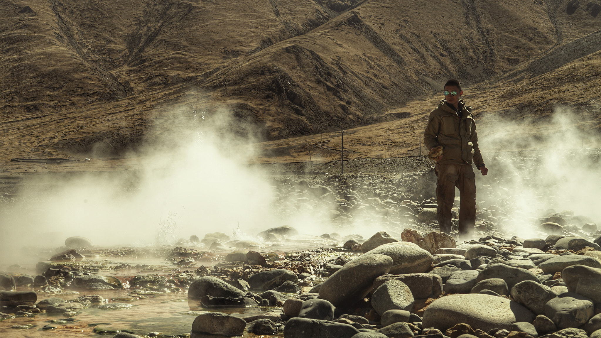 Sony a7S II + Sony 0mm F0.0 sample photo. Find a geothermal sping in tibet photography