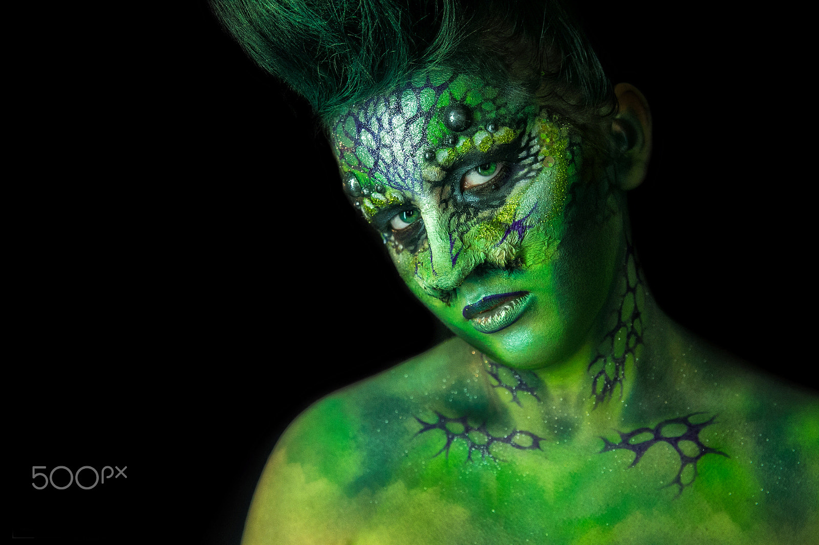 Canon EOS 6D + Canon EF 400mm f/2.8L sample photo. Reptilian alien girl photography