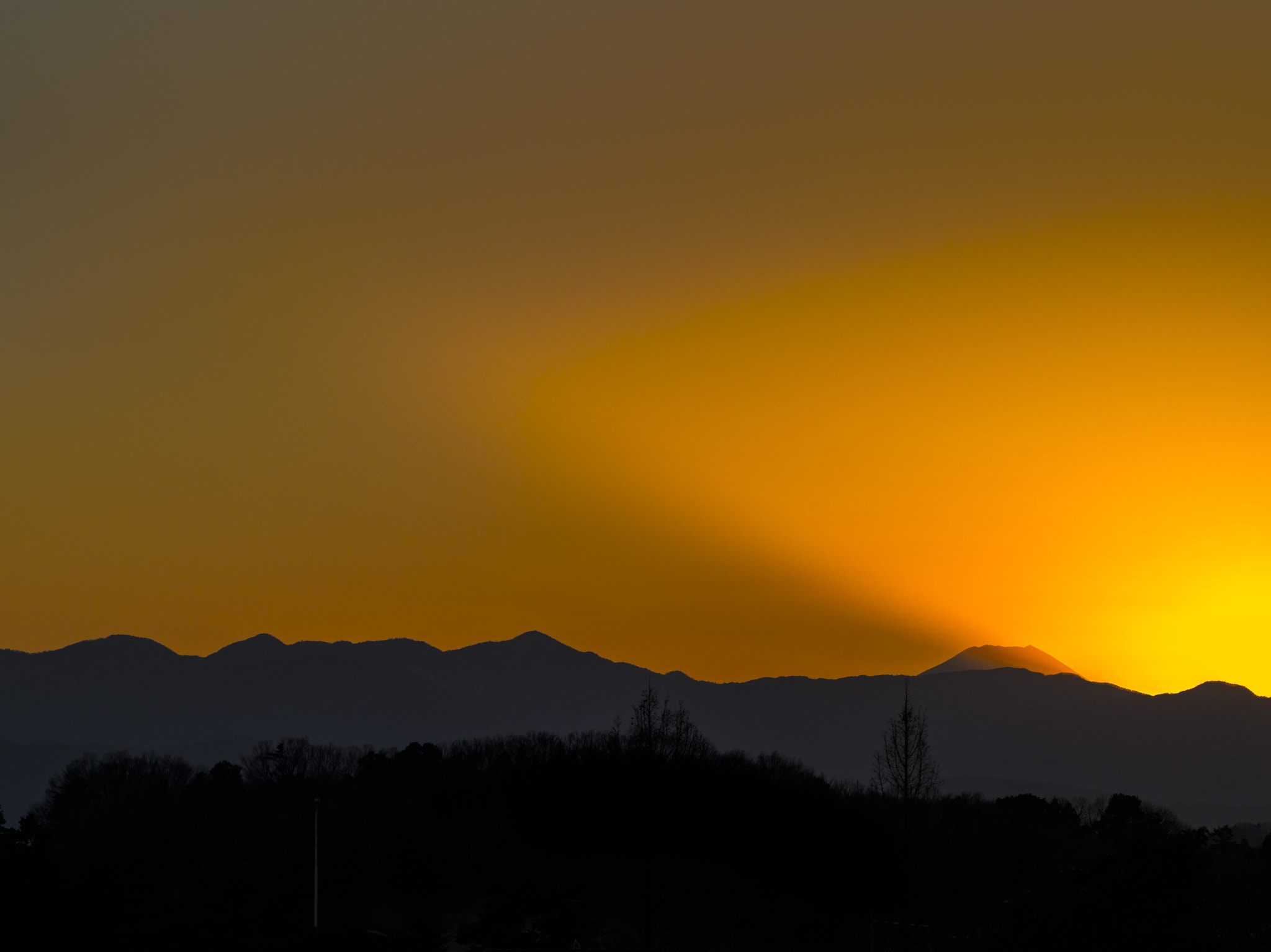 Pentax 645D sample photo. Sunset mt fuji photography