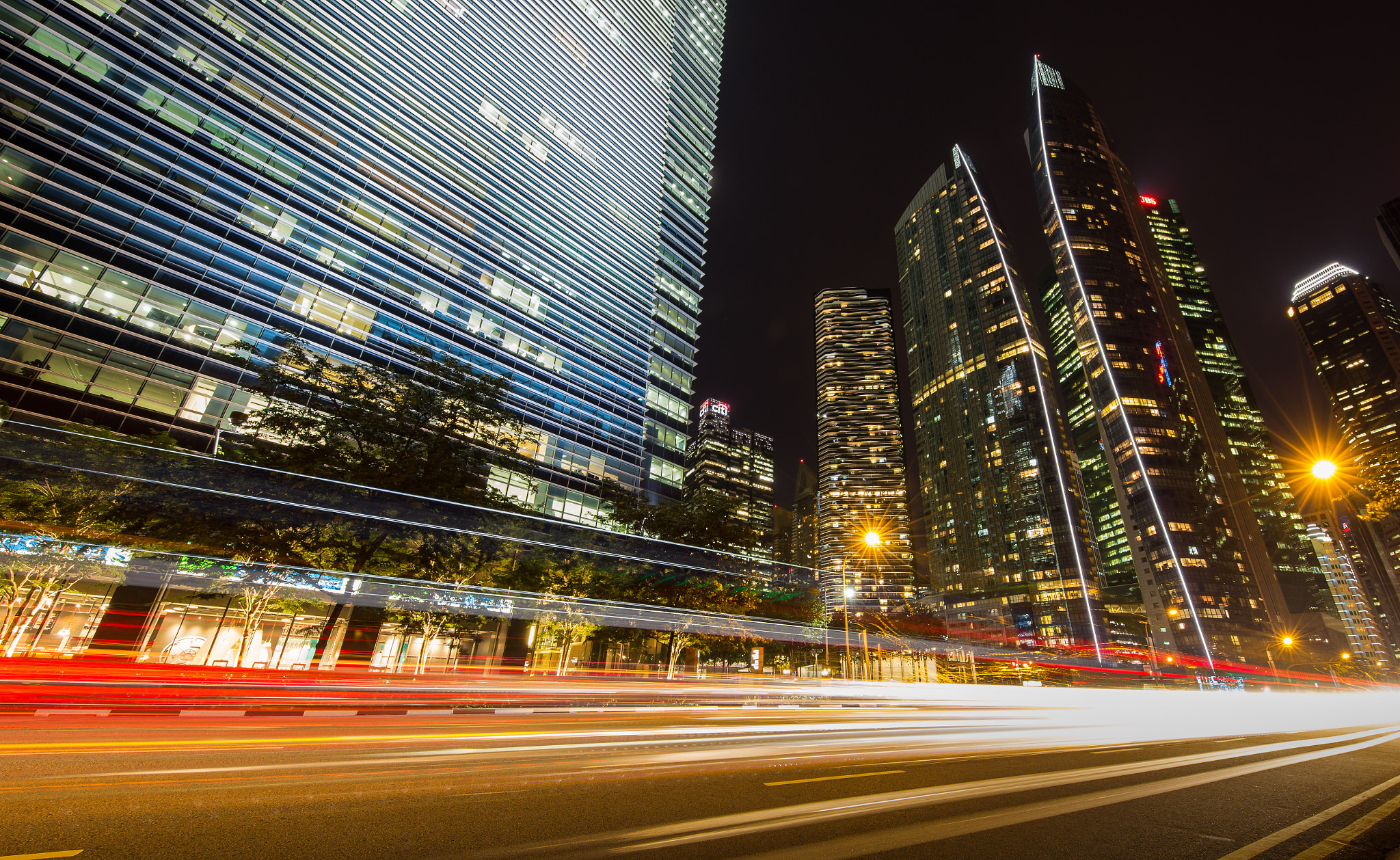 Canon EOS 6D + Canon EF 11-24mm F4L USM sample photo. Marina bay financial center photography