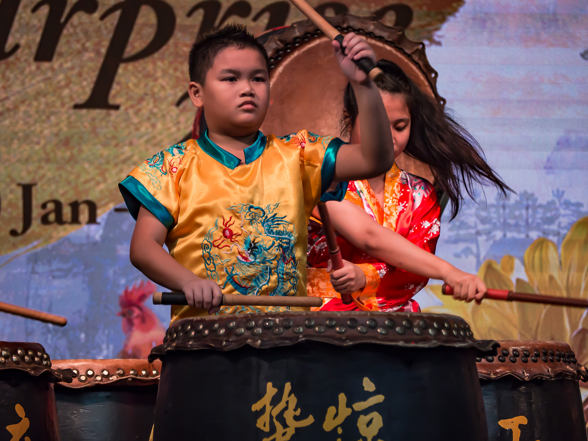 Olympus OM-D E-M10 sample photo. Chinese drummer ii photography