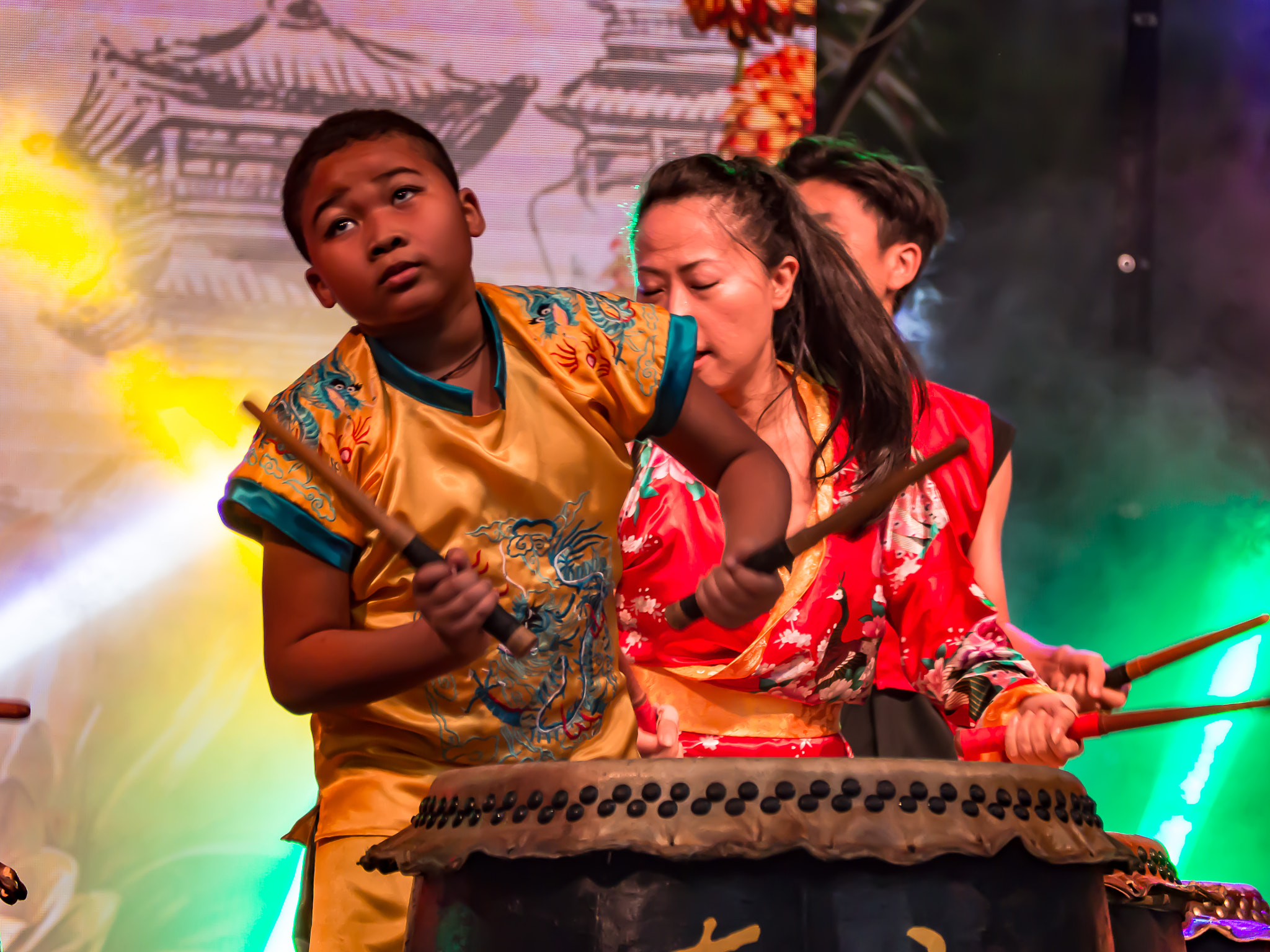 Olympus OM-D E-M10 sample photo. Chinese drummer iii photography
