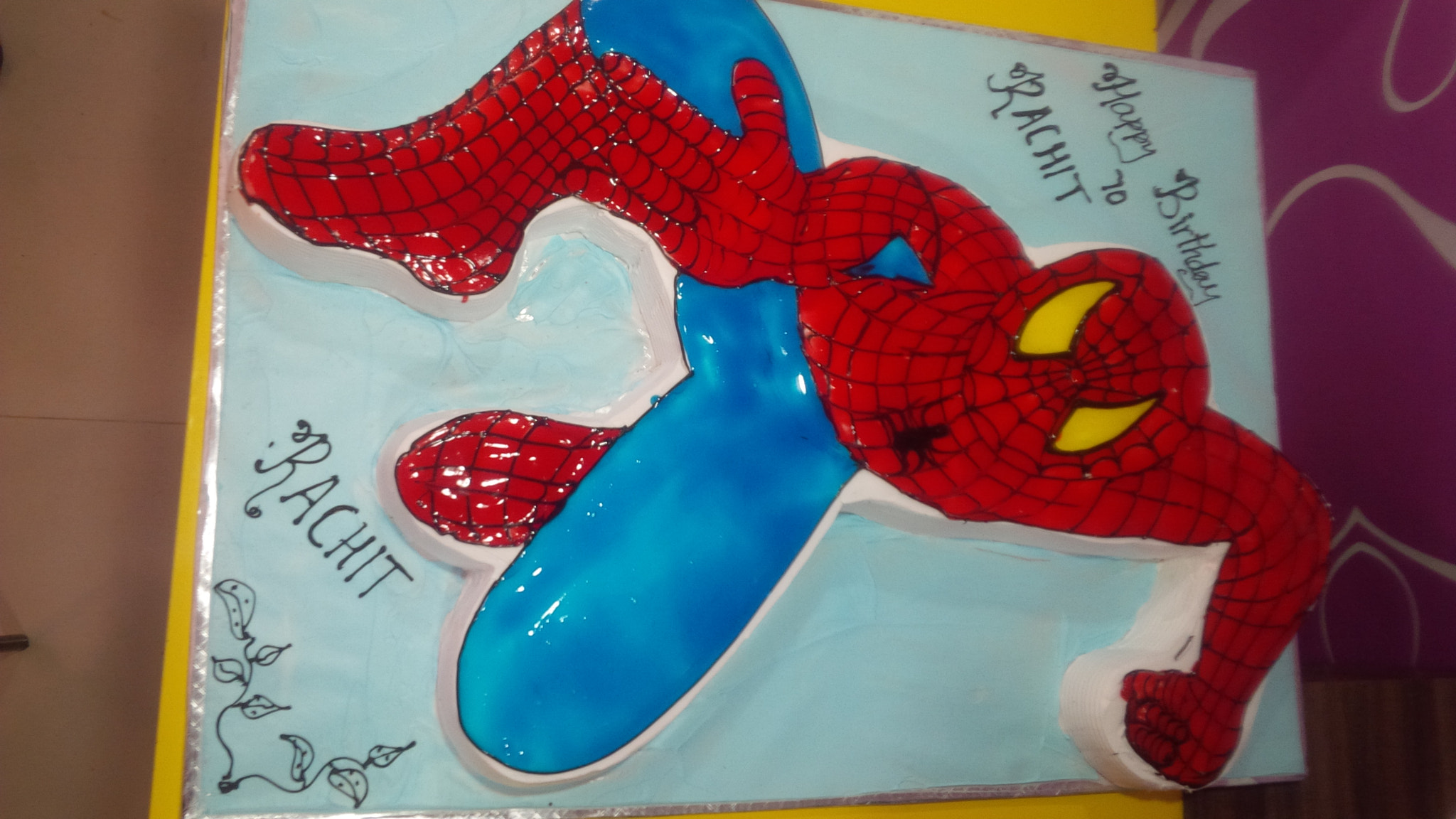BlackBerry Z10 sample photo. Spiderman cake  photography