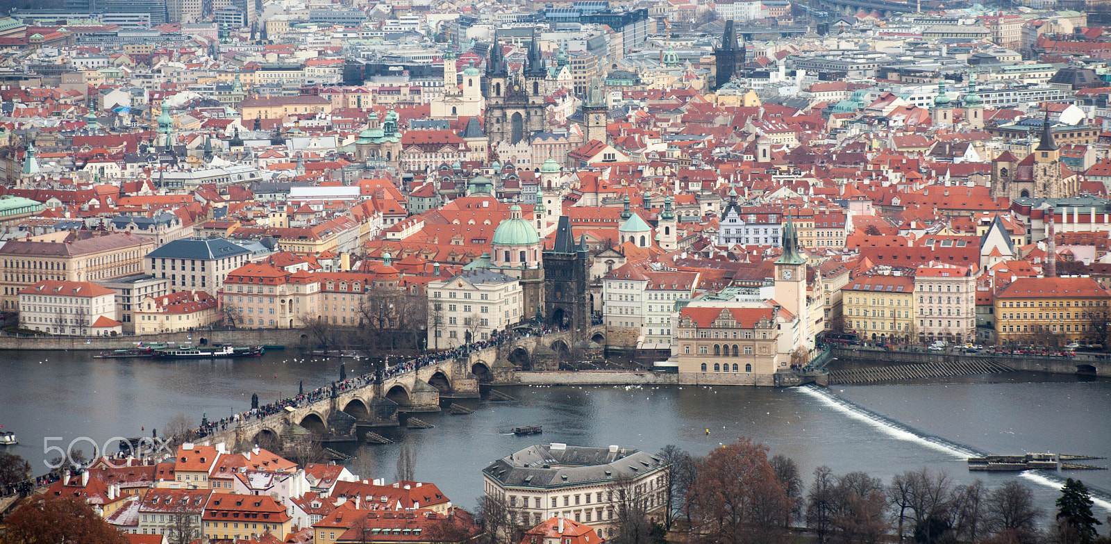 Canon EF 75-300mm f/4-5.6 USM sample photo. Roofs of prague photography