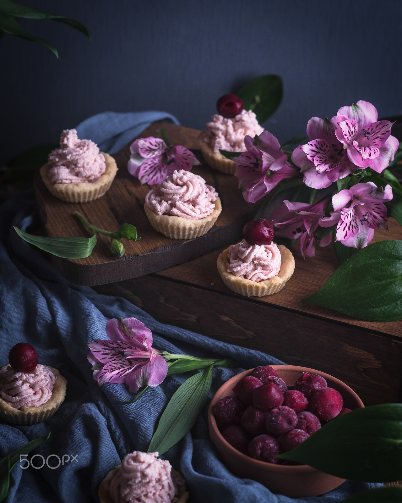Pentax K-30 + Pentax smc DA 50mm F1.8 sample photo. Mini tarts with cherry infused cream photography