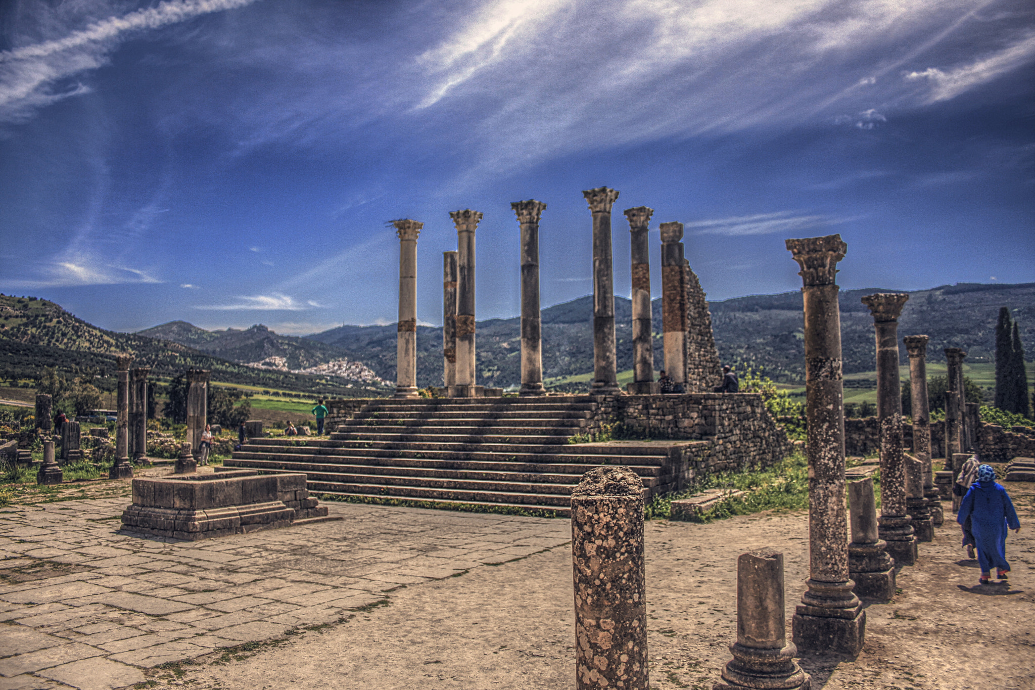 Canon EF-S 18-55mm F3.5-5.6 II sample photo. Roman ruins of volubilis photography