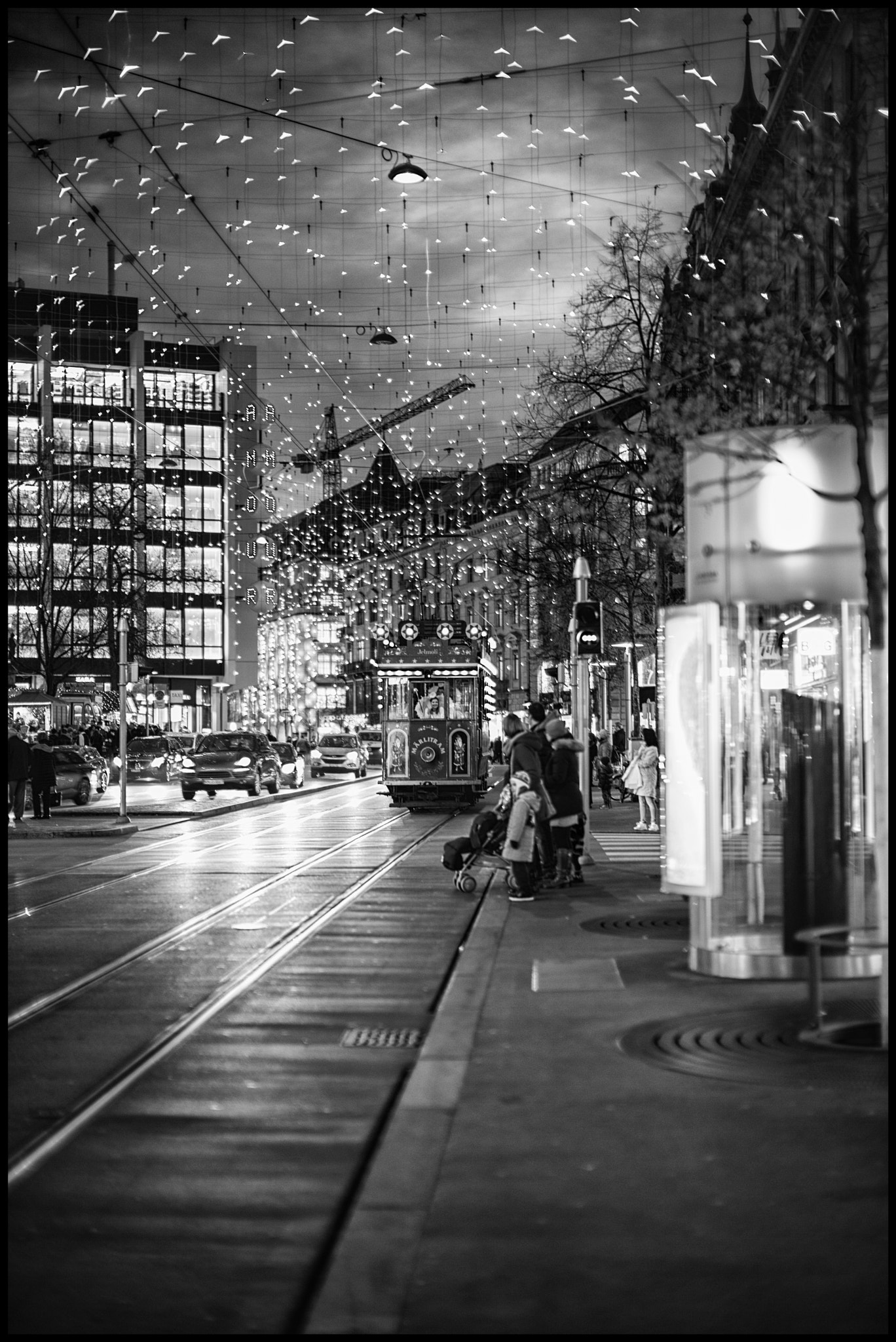 Leica Noctilux-M 50mm F0.95 ASPH sample photo. Trams of zurich at night... photography