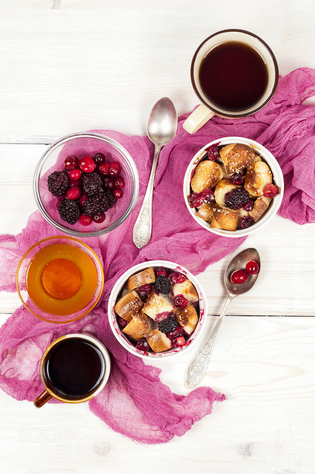 Nikon D5000 + Nikon AF-S Nikkor 50mm F1.4G sample photo. French toast casserole with cranberries, raspberries and blackbe photography