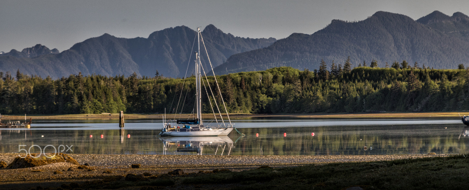 Canon EOS 760D (EOS Rebel T6s / EOS 8000D) + Canon EF 24-105mm F4L IS USM sample photo. Sailboat in ucluet photography