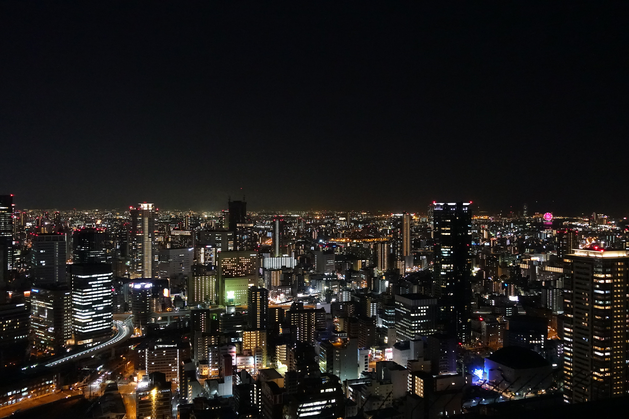 Sony DSC-RX100M5 + Minolta AF 28-85mm F3.5-4.5 New sample photo. Osaka nigh view photography