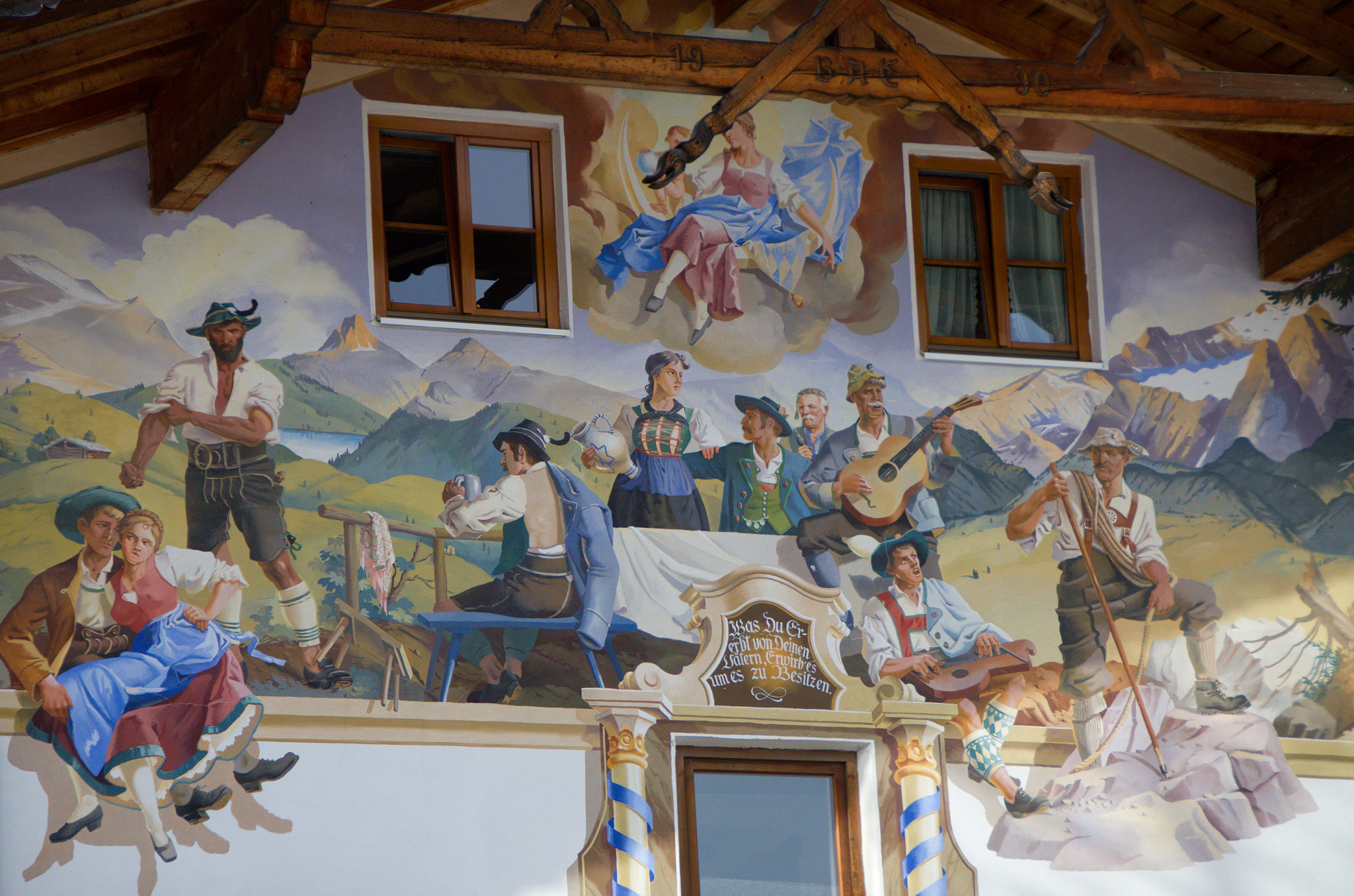 18.00 - 200.00 mm f/3.5 - 5.6 sample photo. Painted house in bavaria germany photography