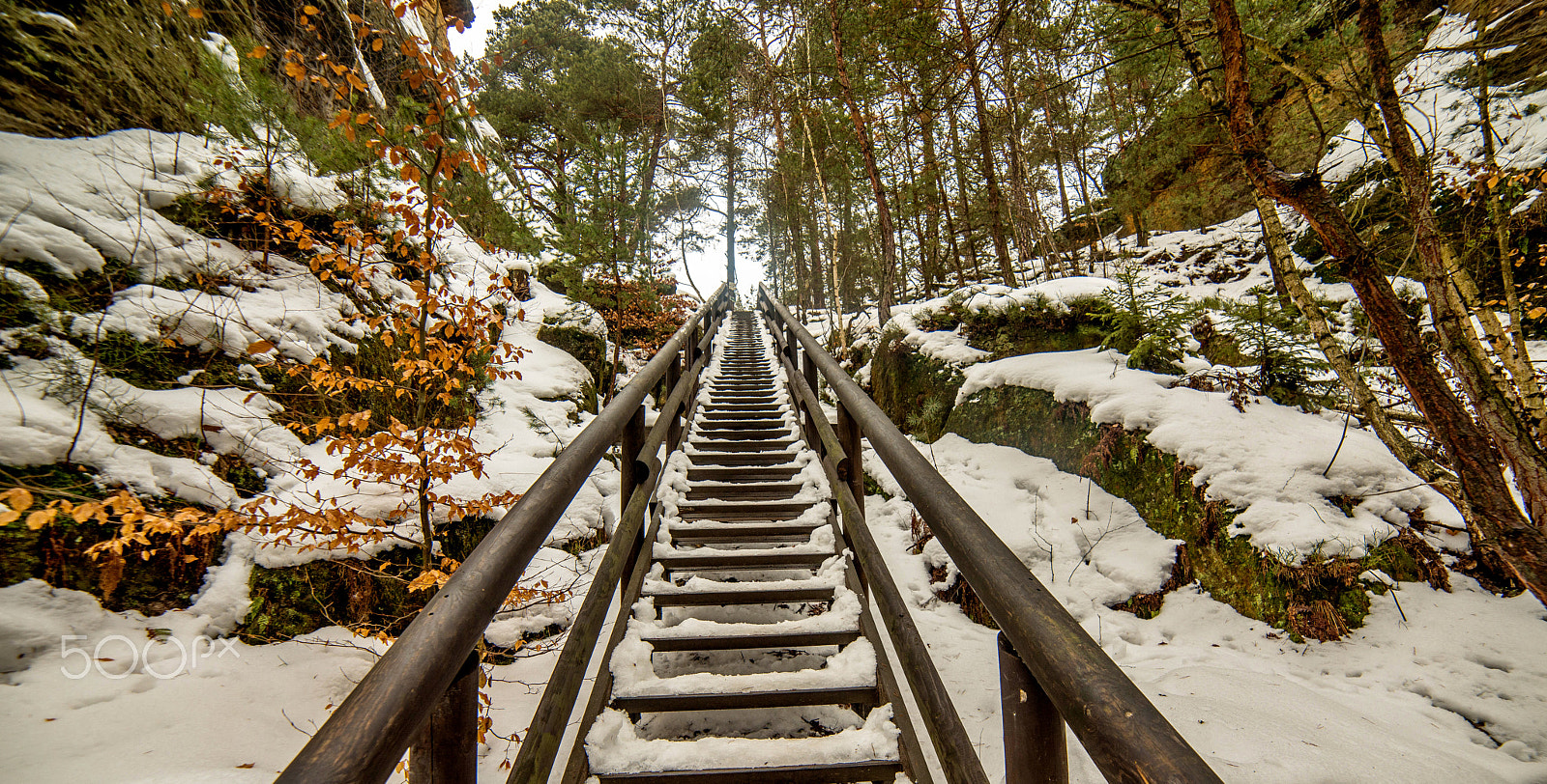 Samyang 14mm F2.8 ED AS IF UMC sample photo. Dlouhé schody photography