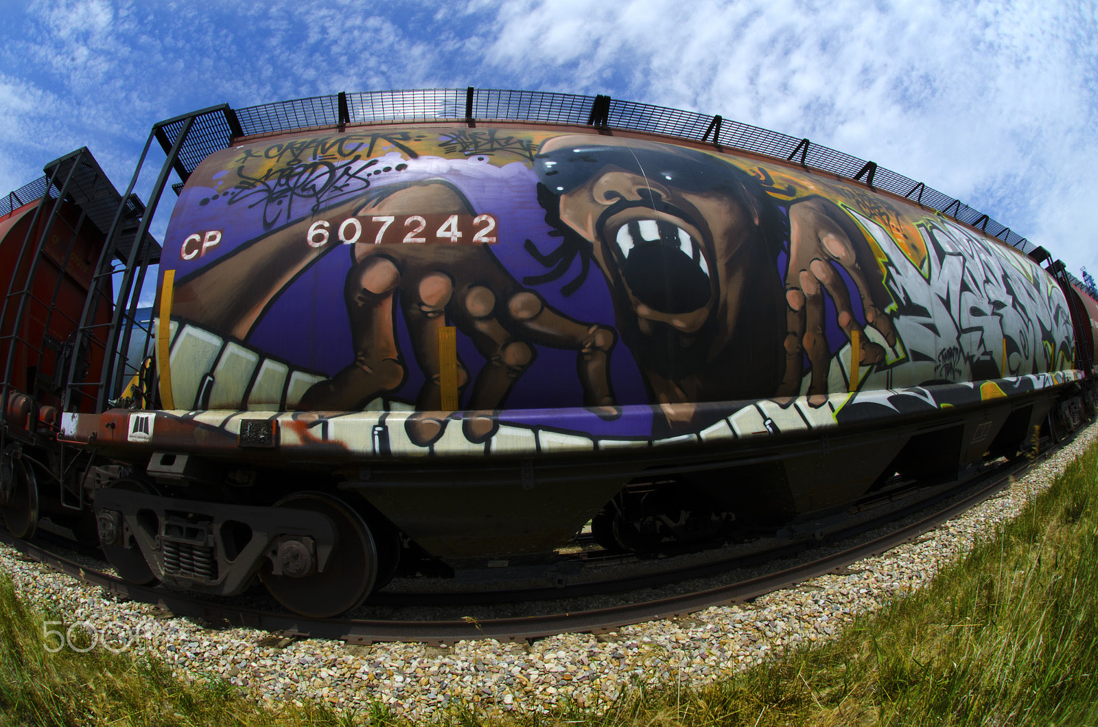 Nikon AF DX Fisheye-Nikkor 10.5mm F2.8G ED sample photo. Railway graffiti genius 2 photography