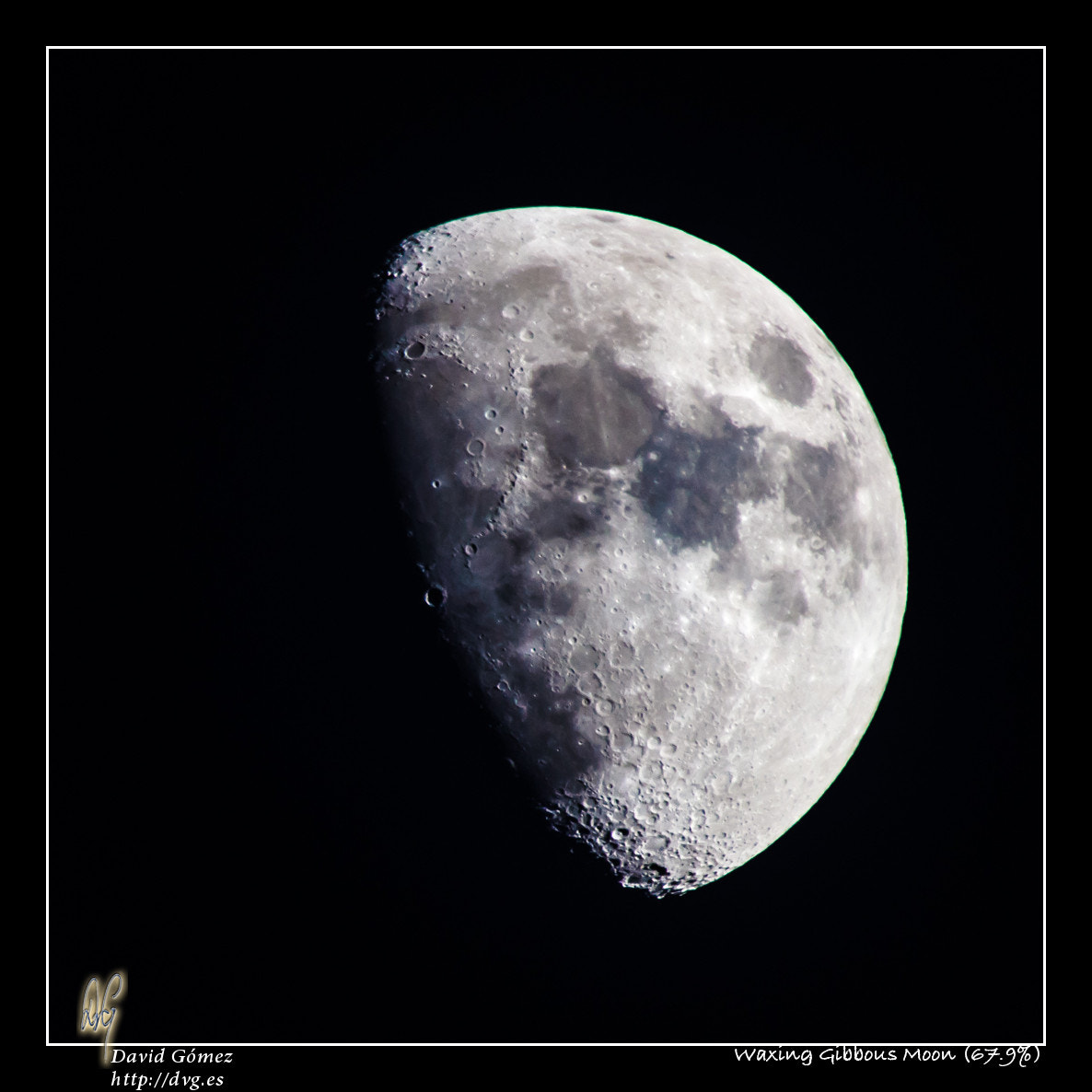 Sigma 50-500mm f/4-6.3 APO HSM EX sample photo. Waxing gibbous moon (67.9%) photography