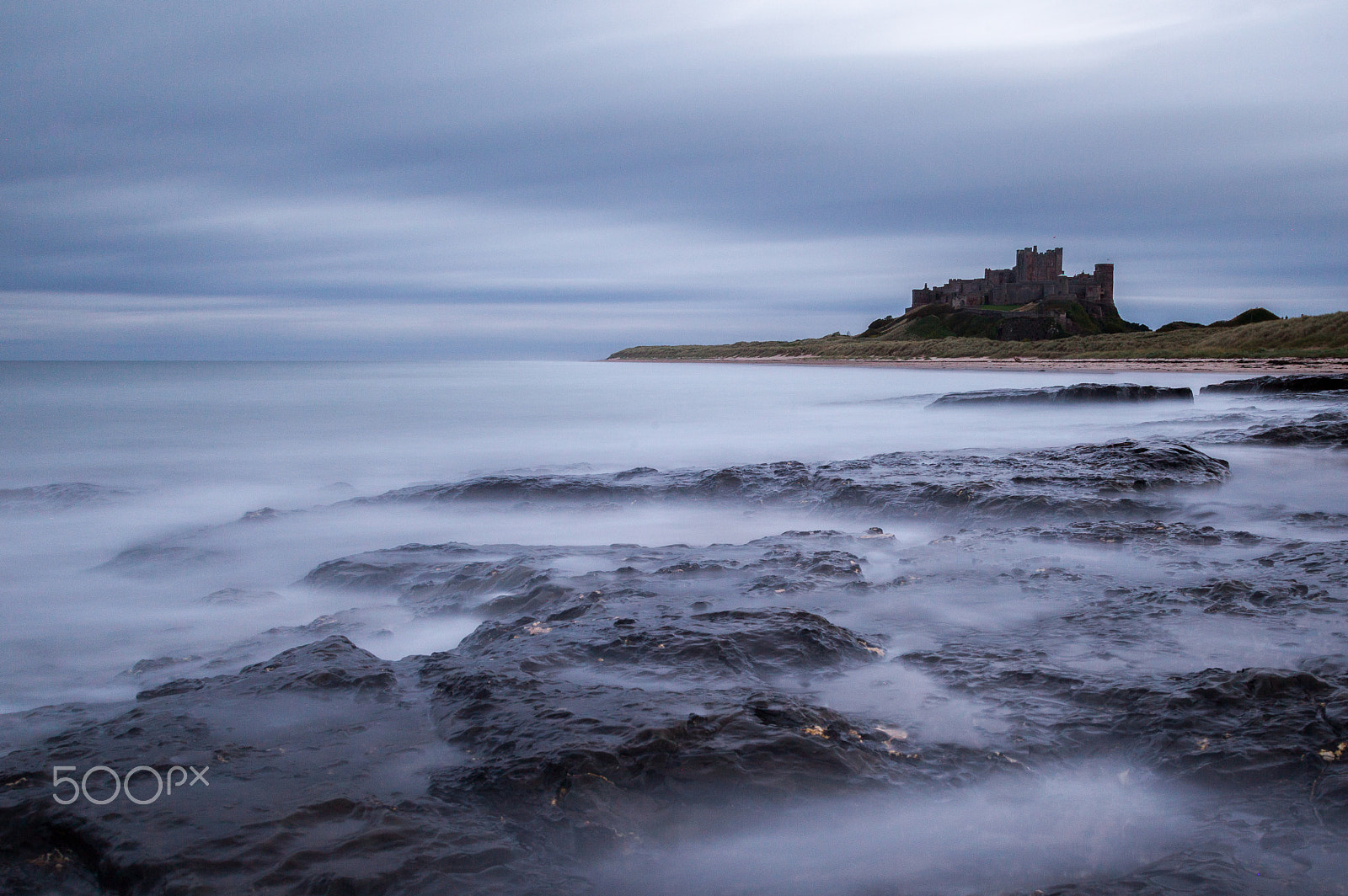 Canon EOS-1D Mark IV + Canon EF 24-105mm F4L IS USM sample photo. Bamburgh castle at sunset photography