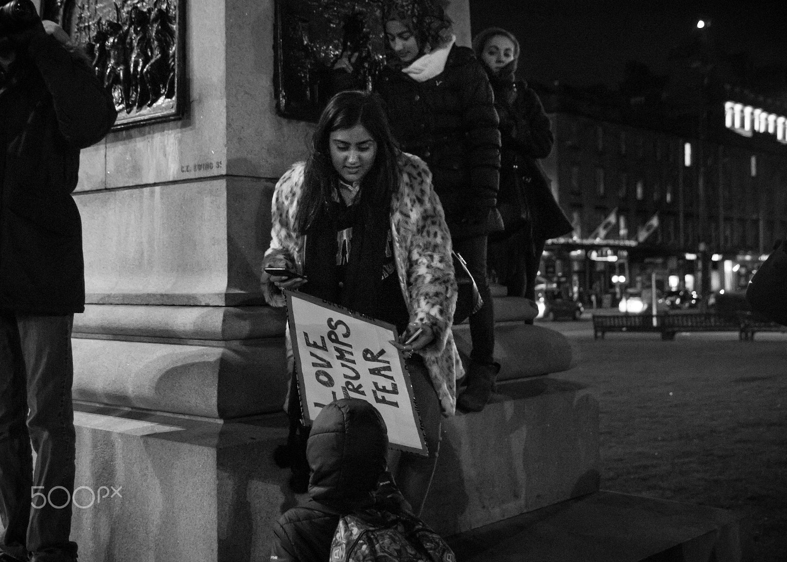 Pentax K-5 sample photo. Glasgow anti-trump photography