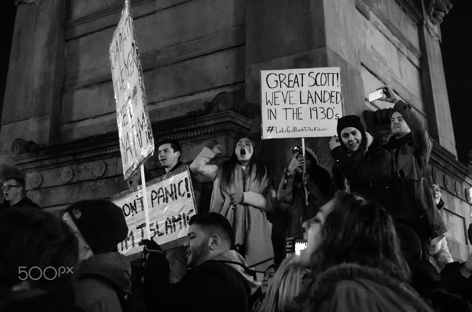 Pentax K-5 sample photo. Glasgow anti-trump photography