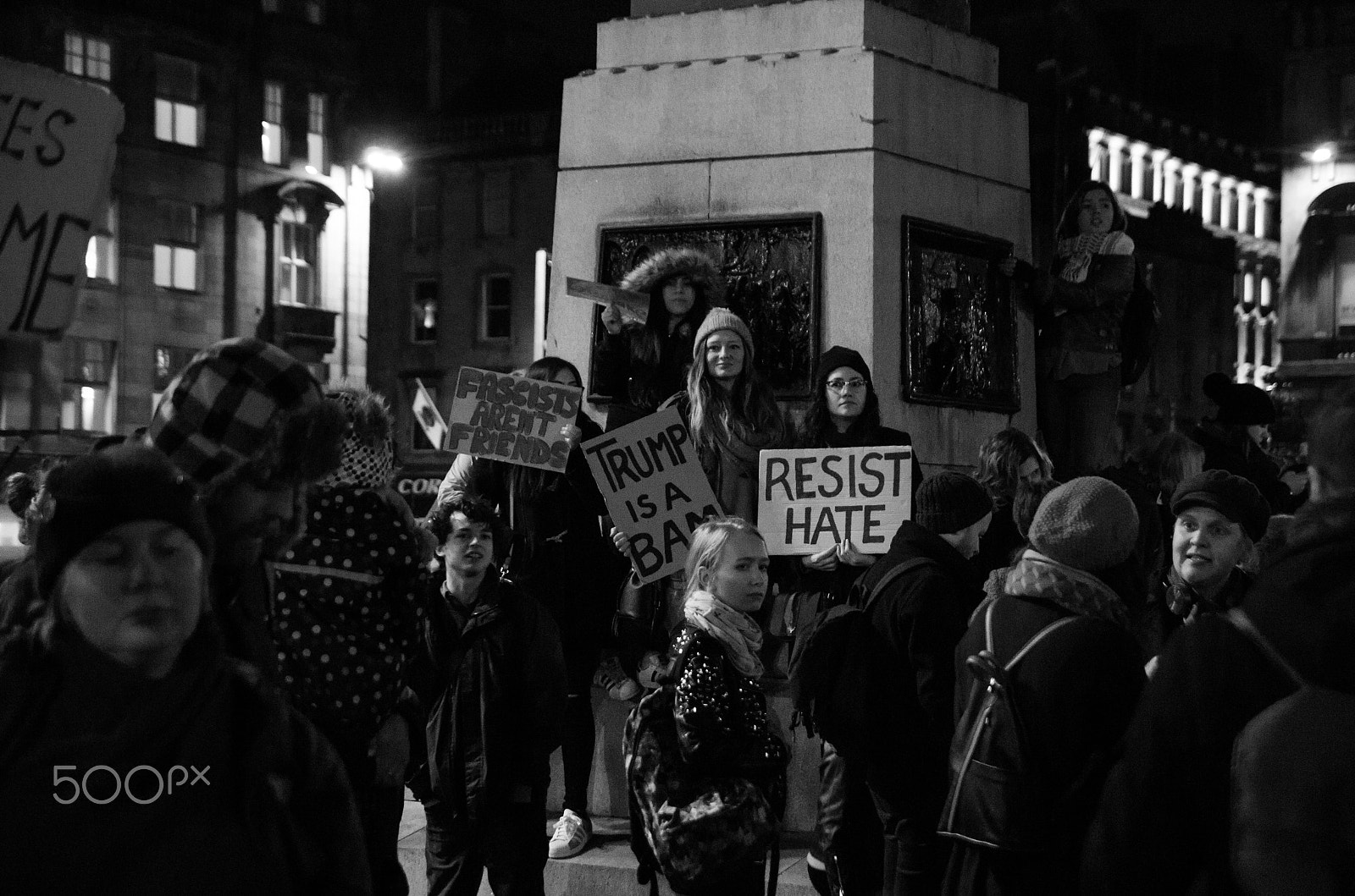 Pentax K-5 sample photo. Glasgow anti-trump photography