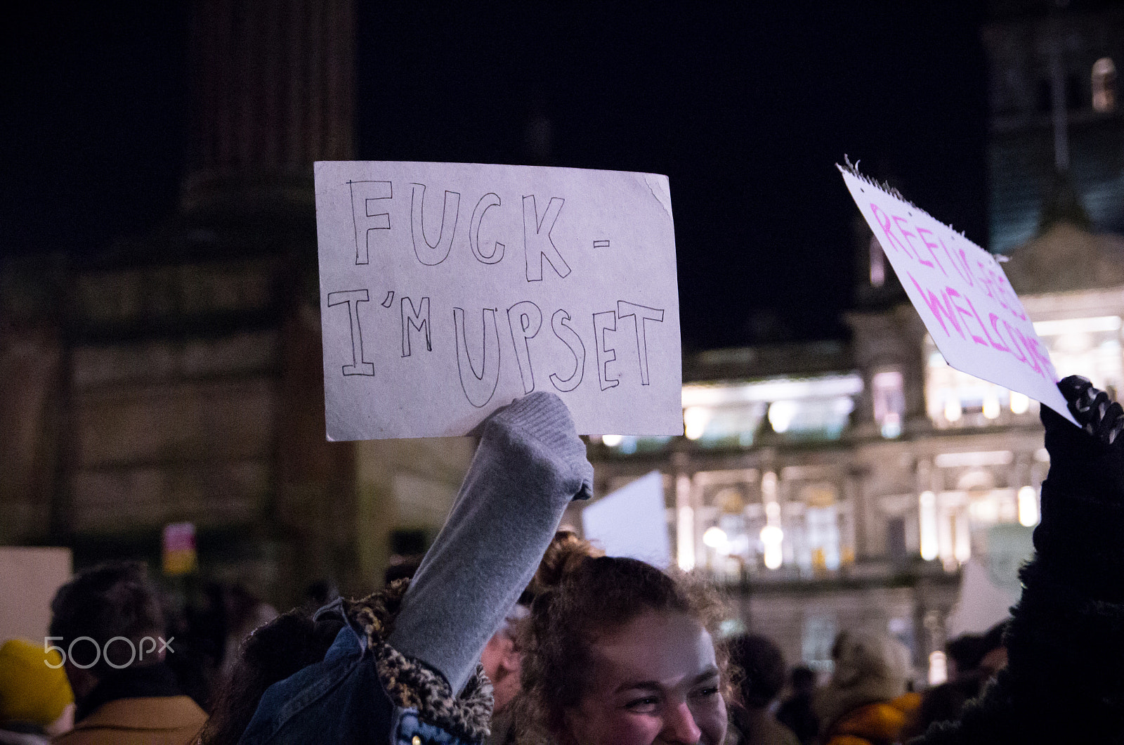 Pentax K-5 sample photo. Glasgow anti-trump photography