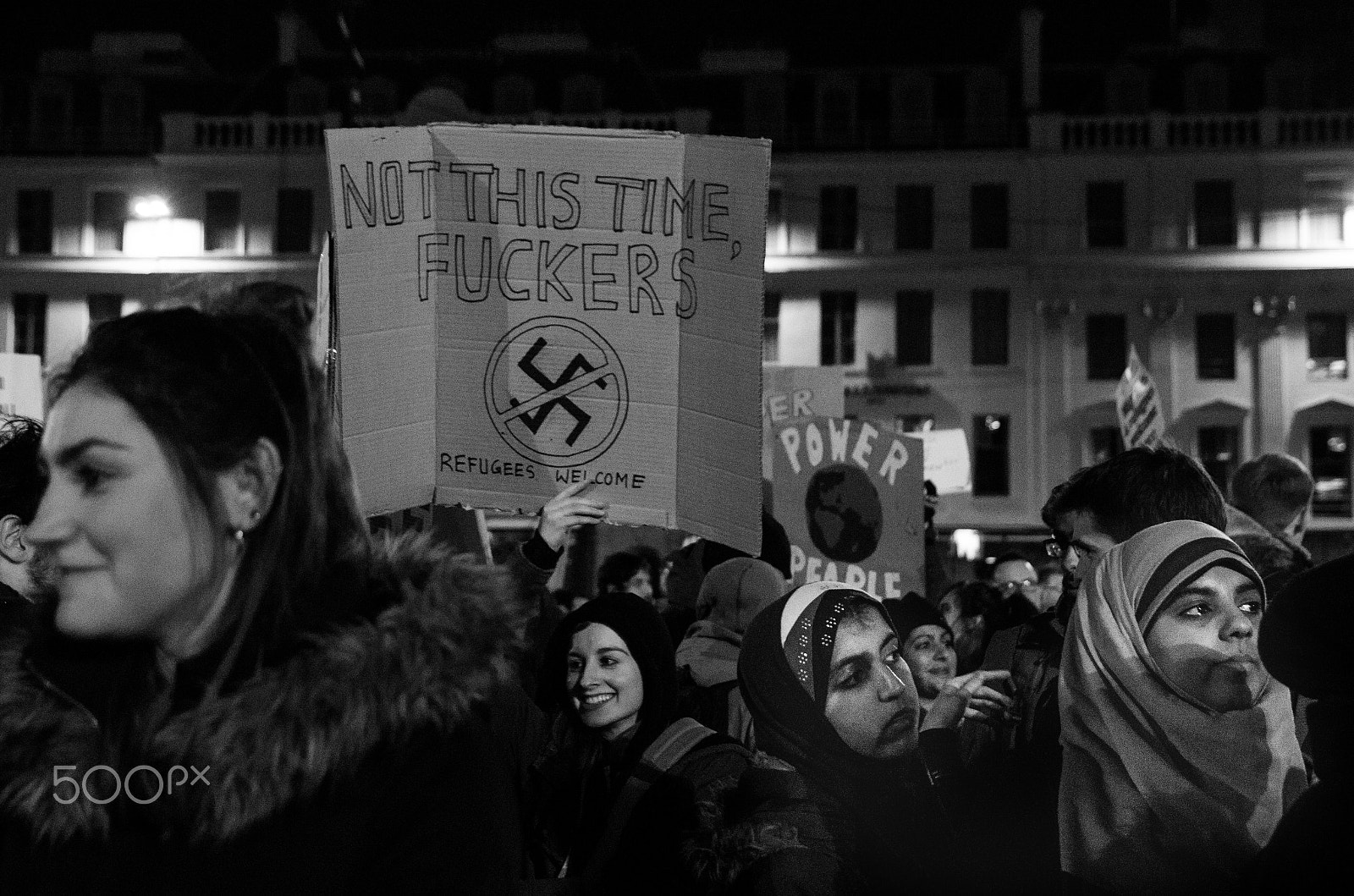 Pentax K-5 sample photo. Glasgow anti-trump photography