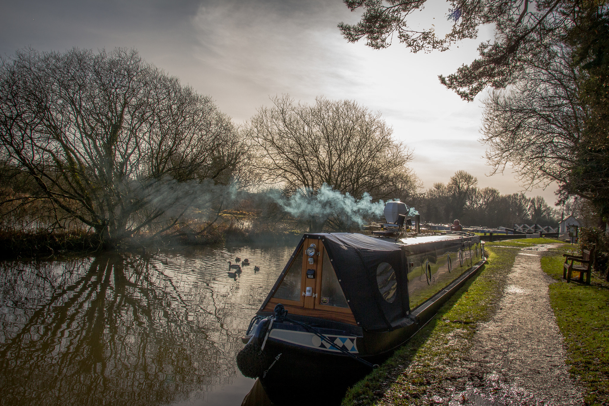 Sigma 18-250mm F3.5-6.3 DC OS HSM sample photo. Winter on the canal photography