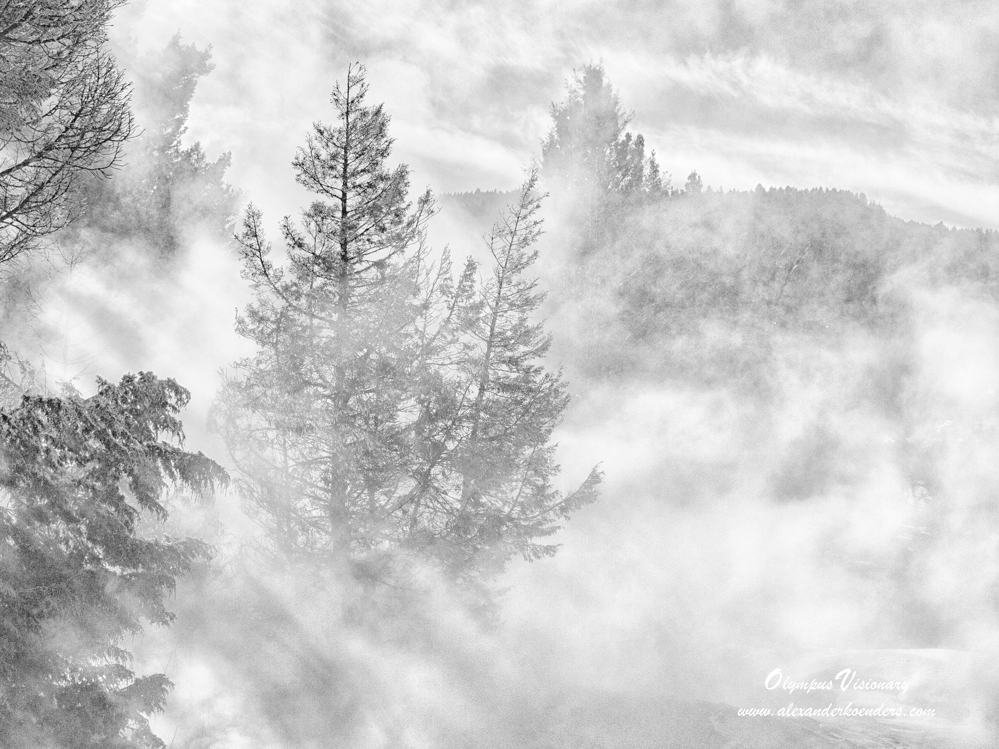 Olympus E-5 sample photo. Mammoth hot spring photography