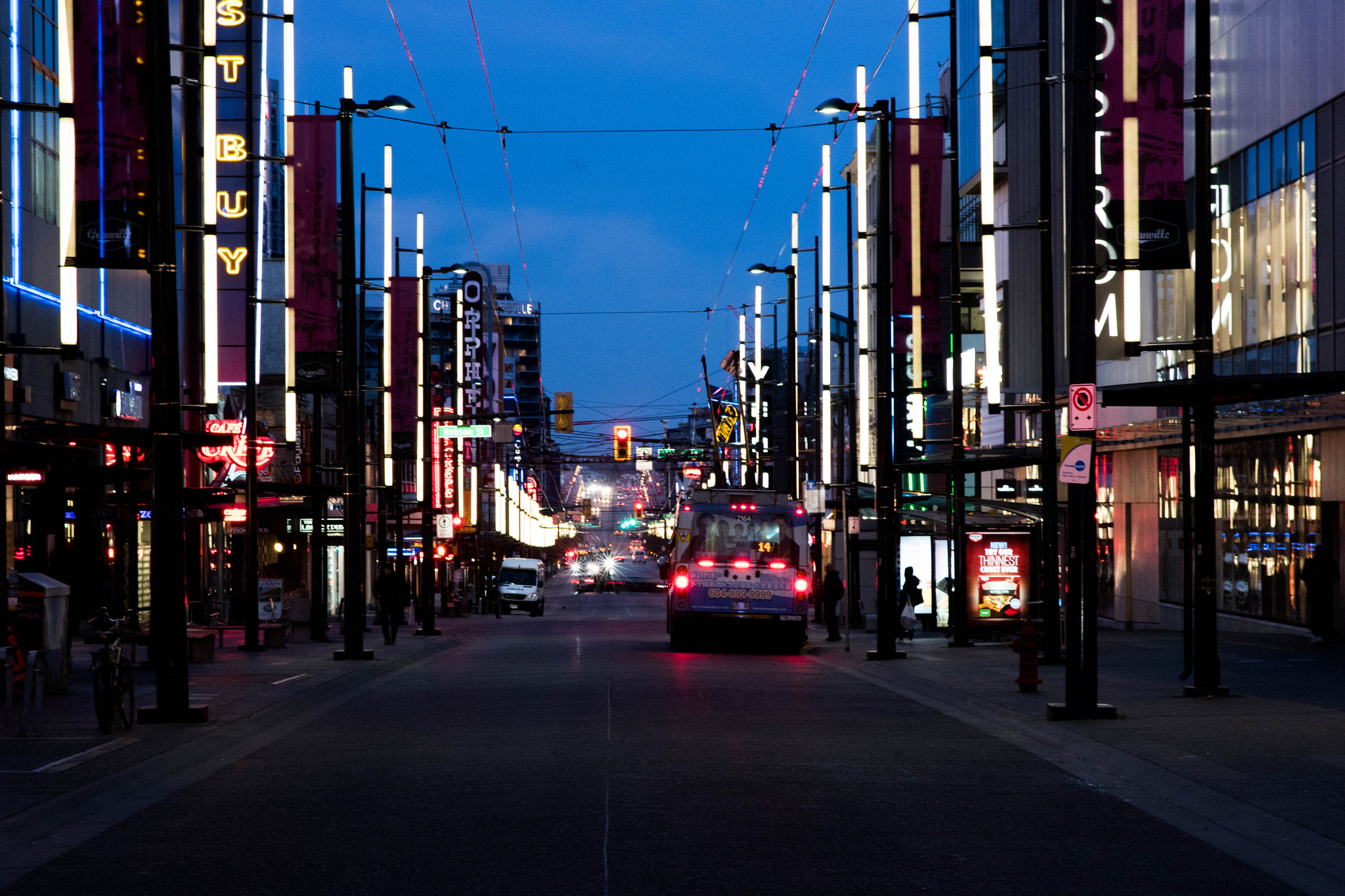 Pentax K-1 sample photo. Granville strip neons photography