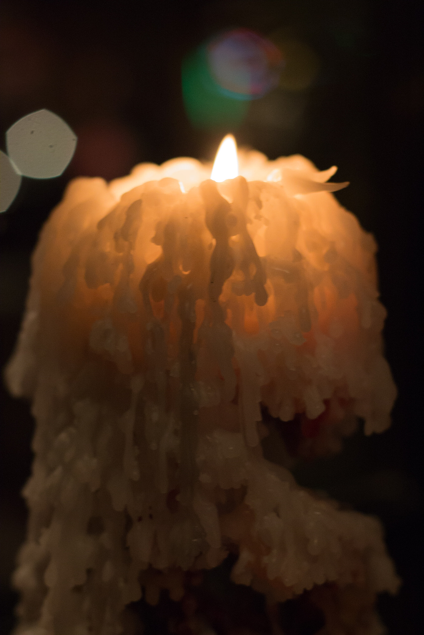Canon EOS 100D (EOS Rebel SL1 / EOS Kiss X7) sample photo. Dripping wax candlelit night photography