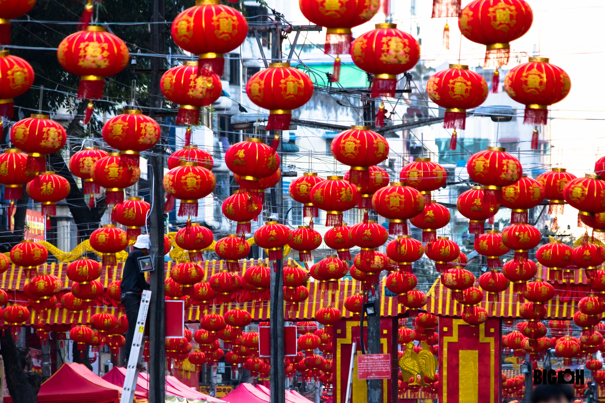 Canon EF 70-300mm F4-5.6 IS USM sample photo. China lunar new year in yangon photography
