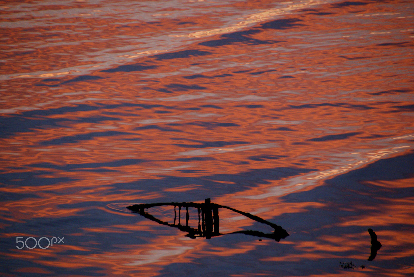 Sony Alpha DSLR-A230 sample photo. Sunset ripple abstract photography