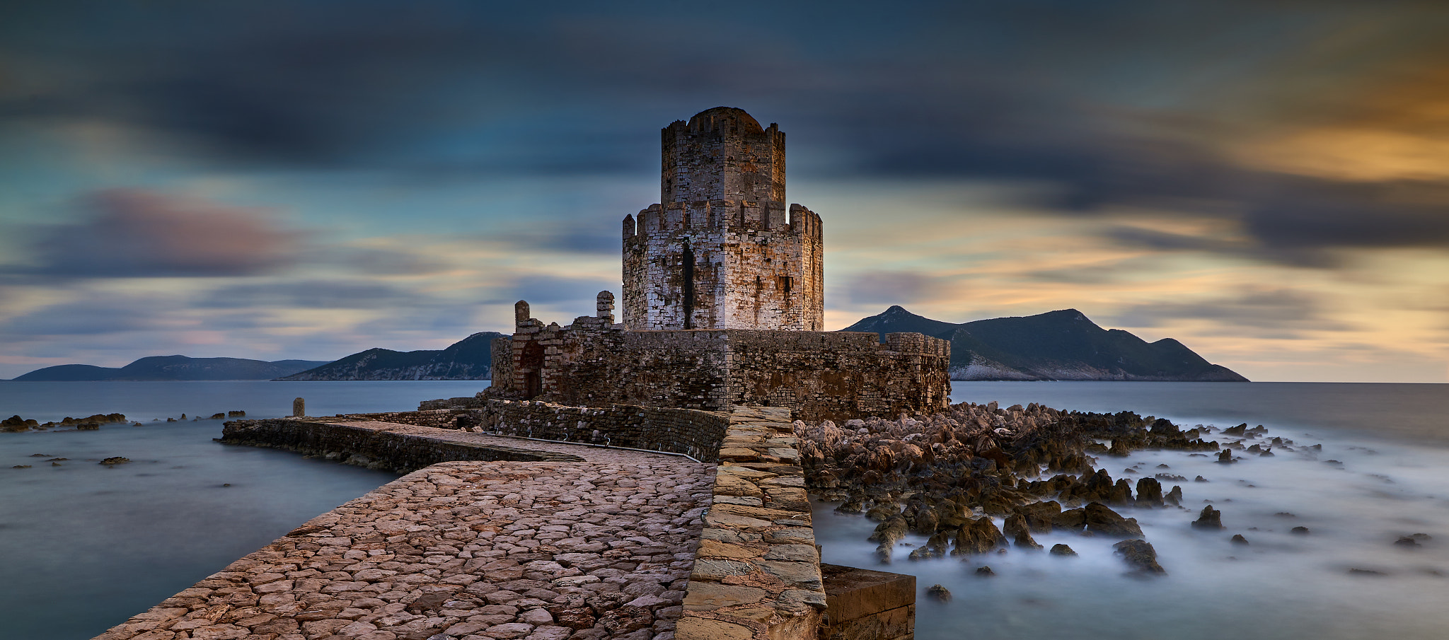 Tamron SP 24-70mm F2.8 Di VC USD sample photo. Methoni medieval castle photography
