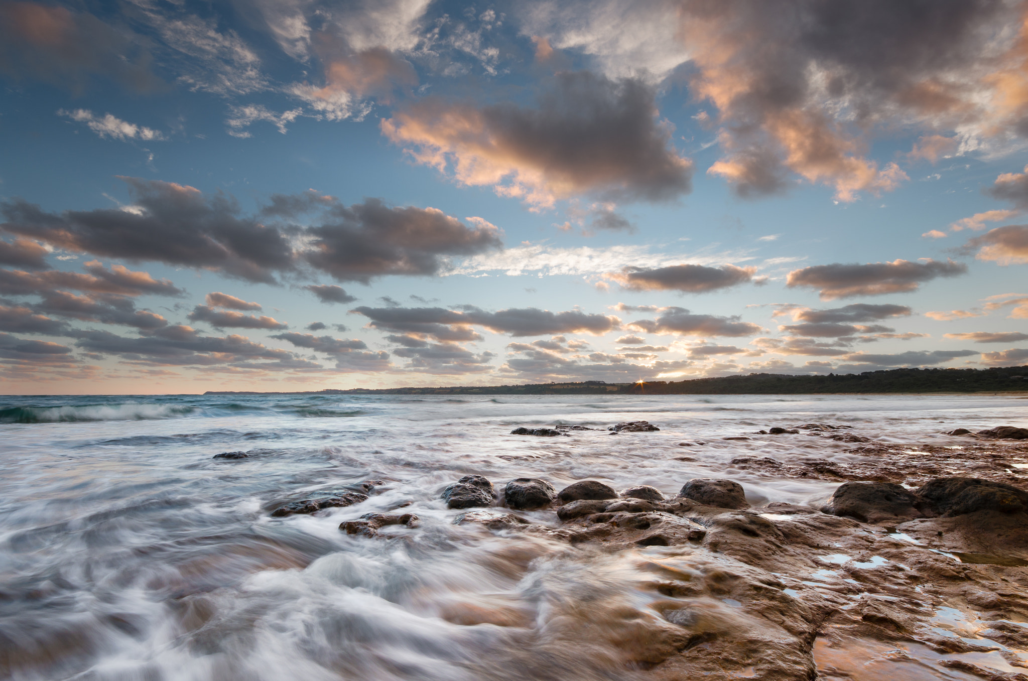 Pentax K-5 IIs + Sigma AF 10-20mm F4-5.6 EX DC sample photo. Sunset on the rocks photography