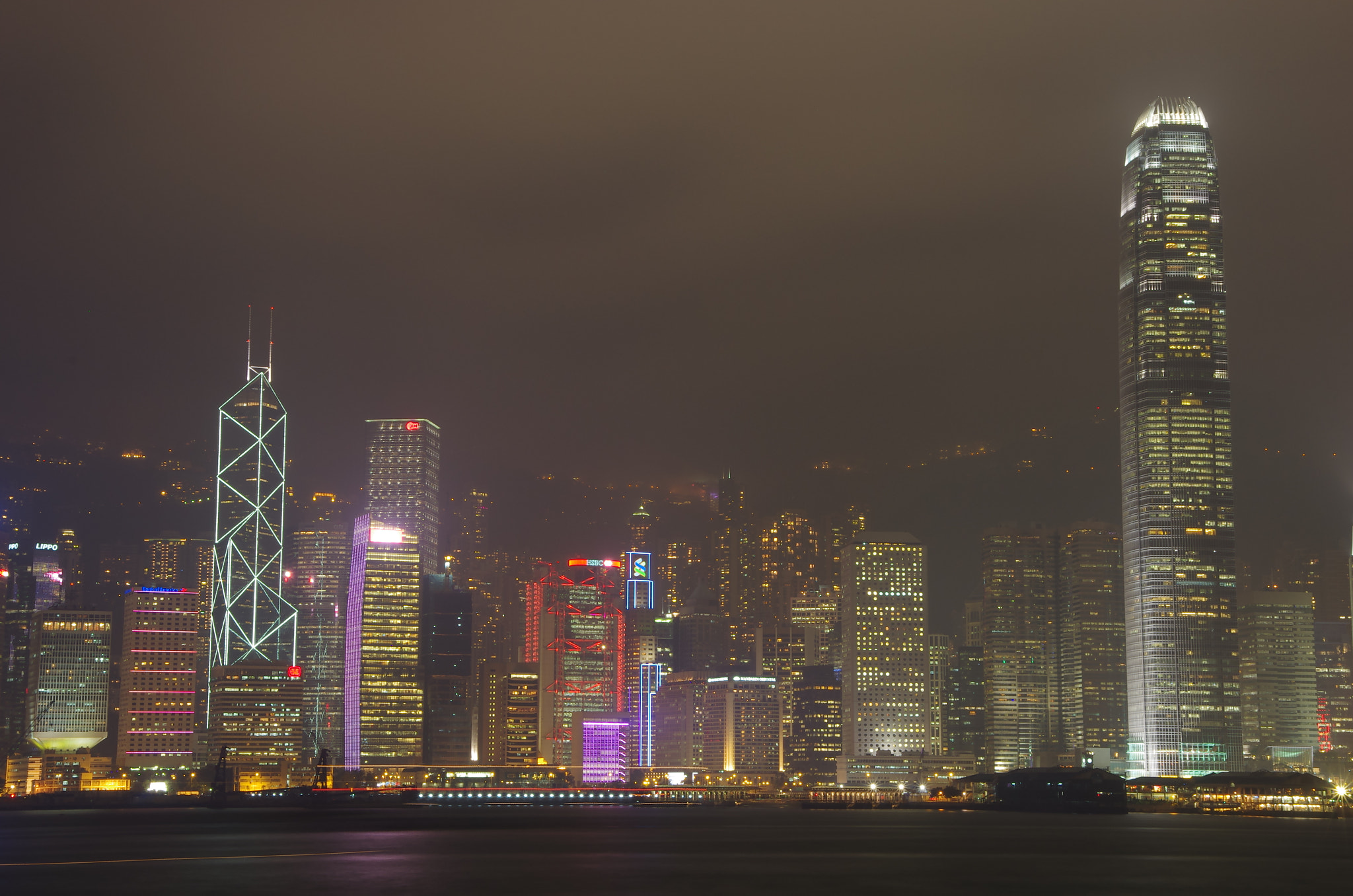 Pentax K-5 sample photo. Hongkong skyline @ night photography
