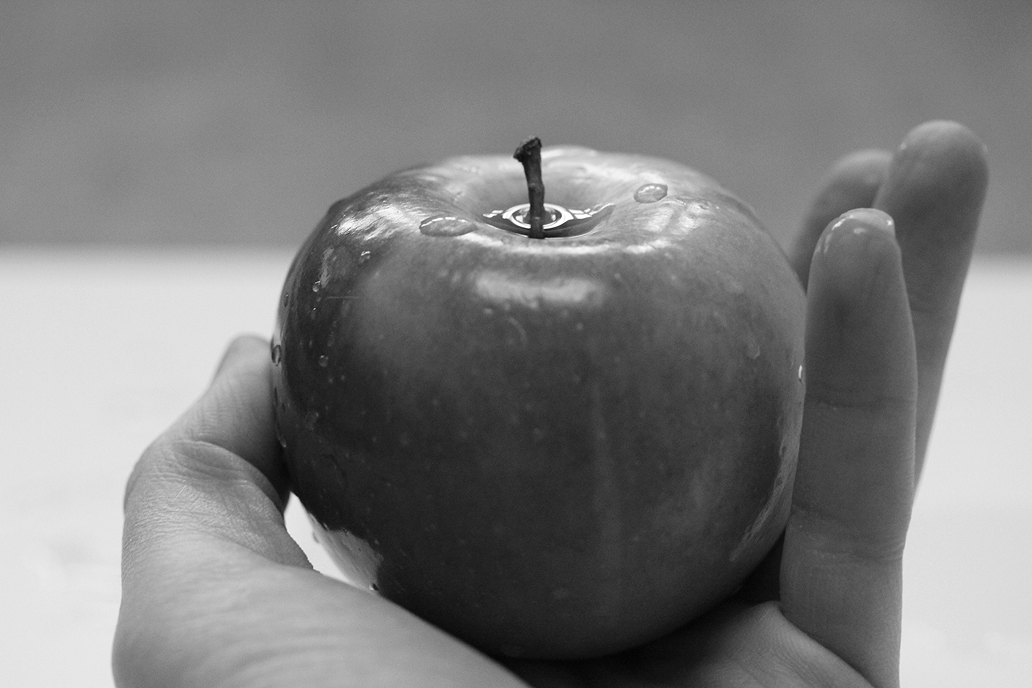 Canon EF-S 60mm F2.8 Macro USM sample photo. Apple hand photography