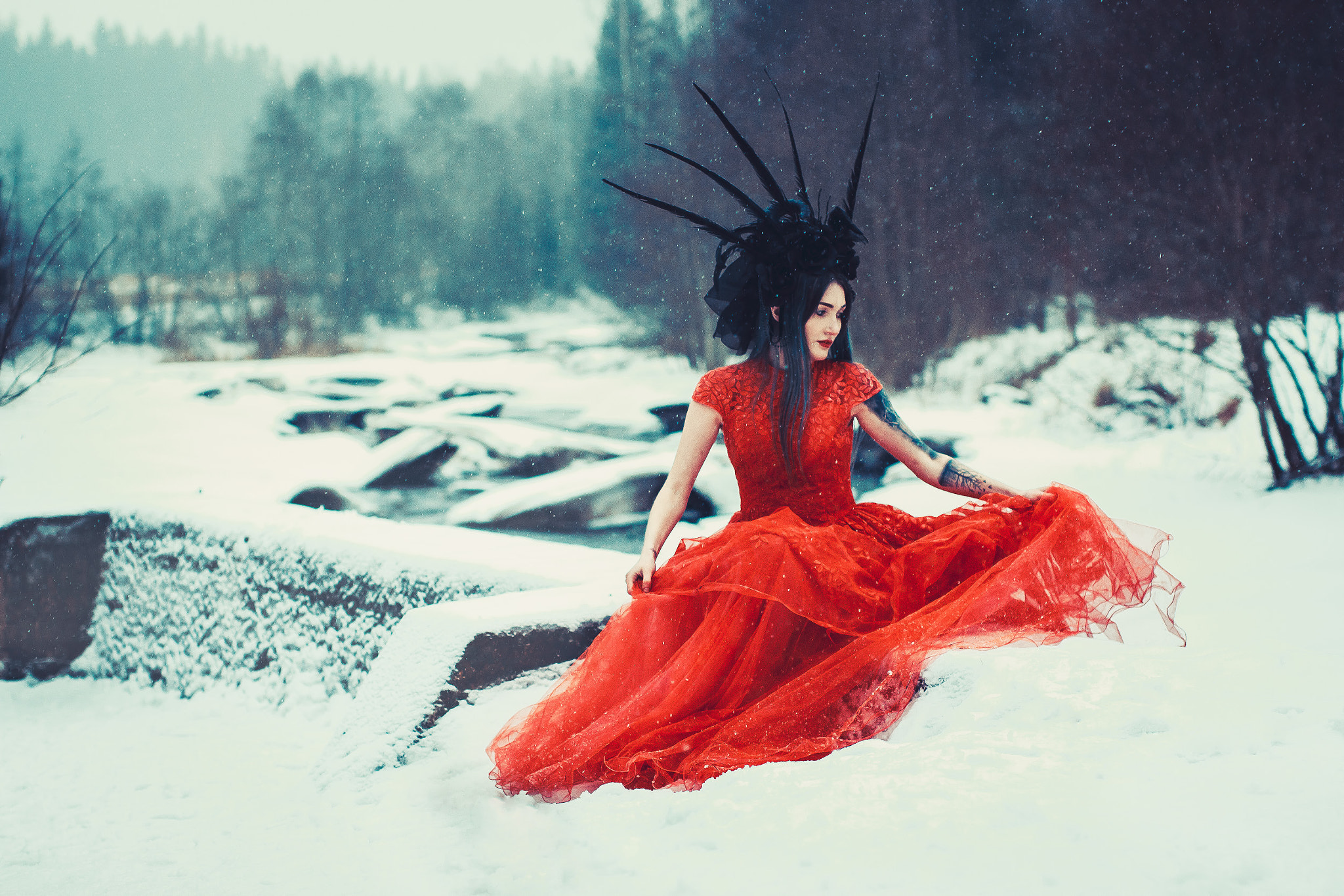 Sigma 50mm F1.4 EX DG HSM sample photo. Red dress photography