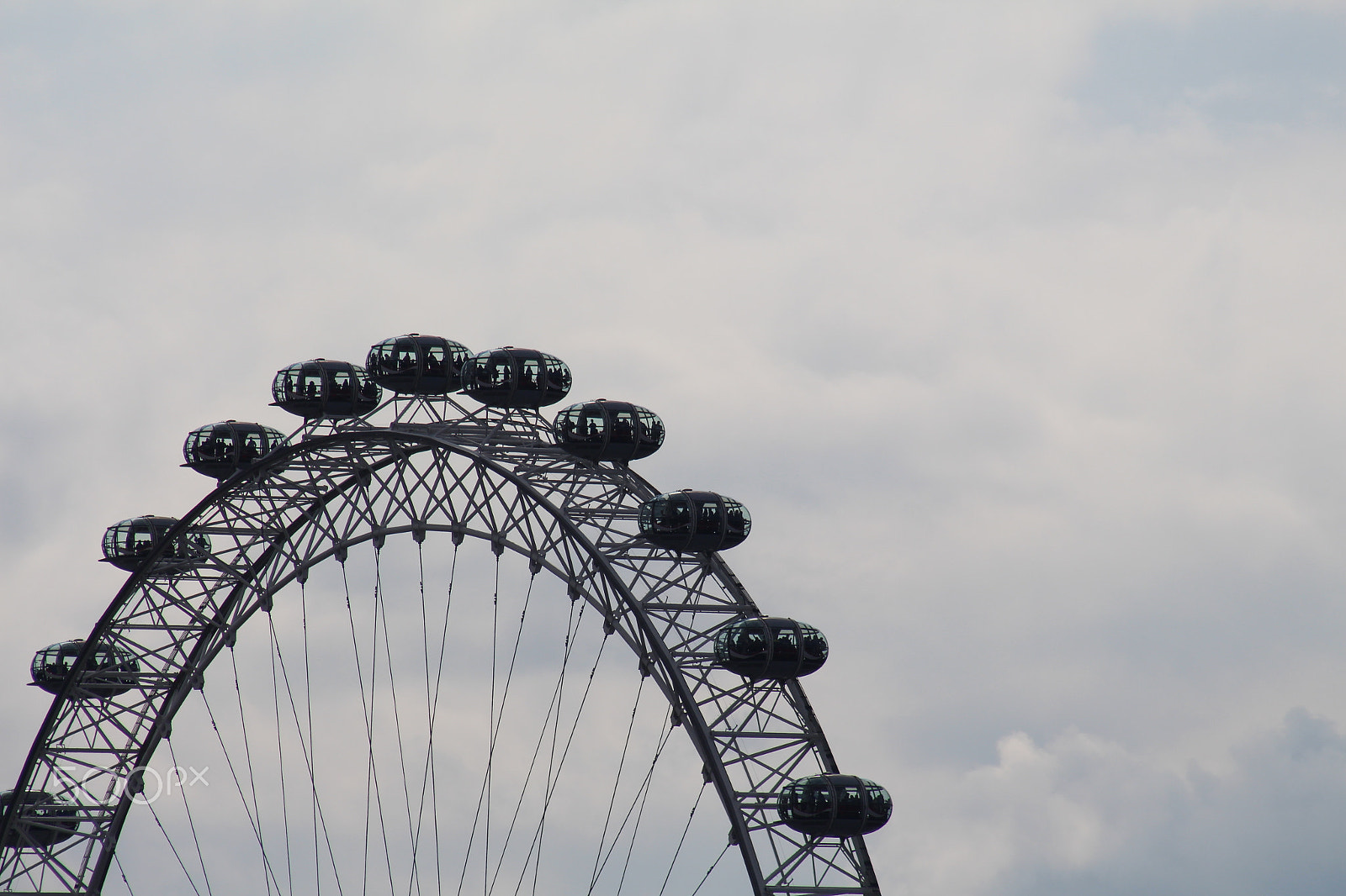 Canon EF 75-300mm f/4-5.6 USM sample photo. London eye photography