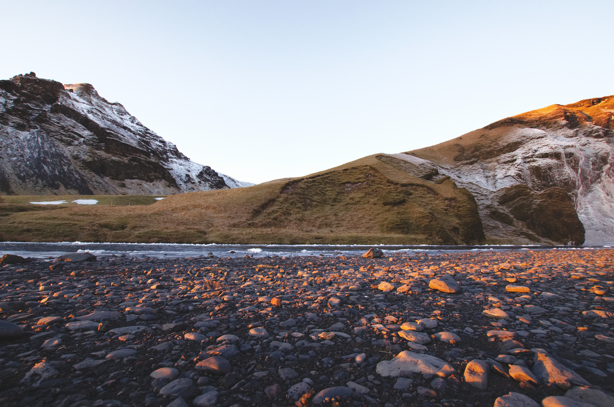 Nikon D5100 + Sigma 10-20mm F3.5 EX DC HSM sample photo. Skógafoss sunset photography