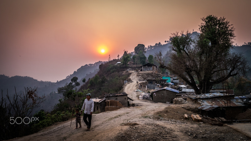 Panasonic Lumix DMC-GX1 + Panasonic Lumix G 14mm F2.5 ASPH sample photo. Village in nepal photography