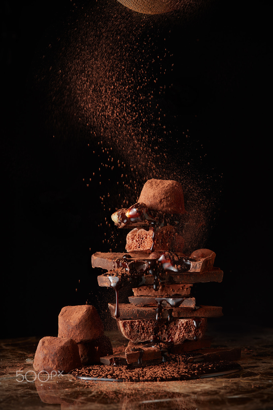Canon EF 100mm F2.8 Macro USM sample photo. Stack of chocolate slices photography
