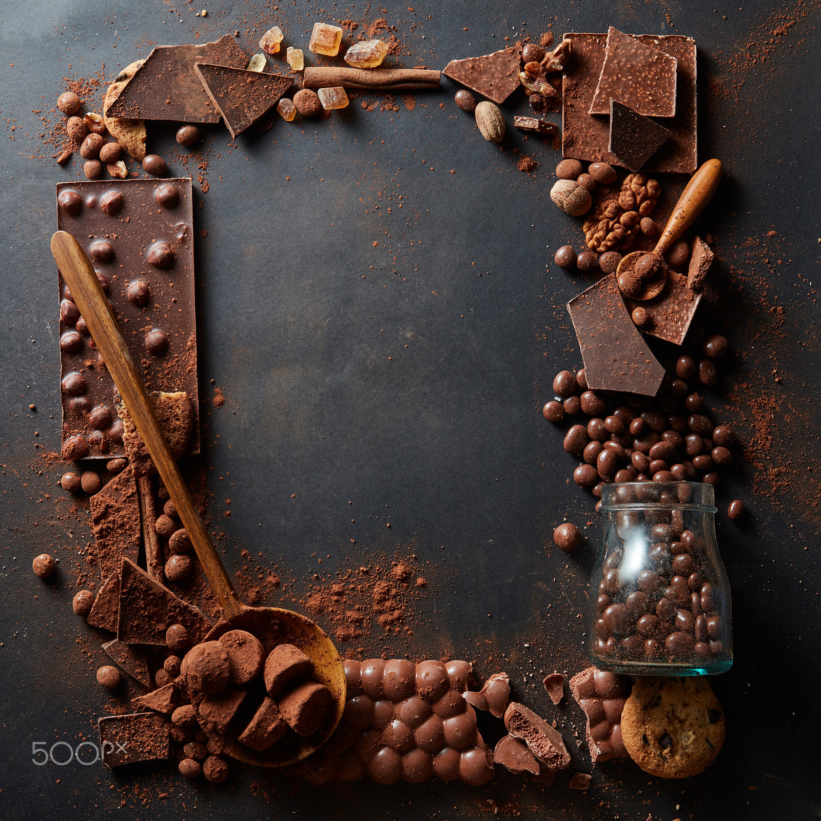 Canon EOS 5DS R + Canon EF 24-70mm F2.8L USM sample photo. Frame of chocolates photography