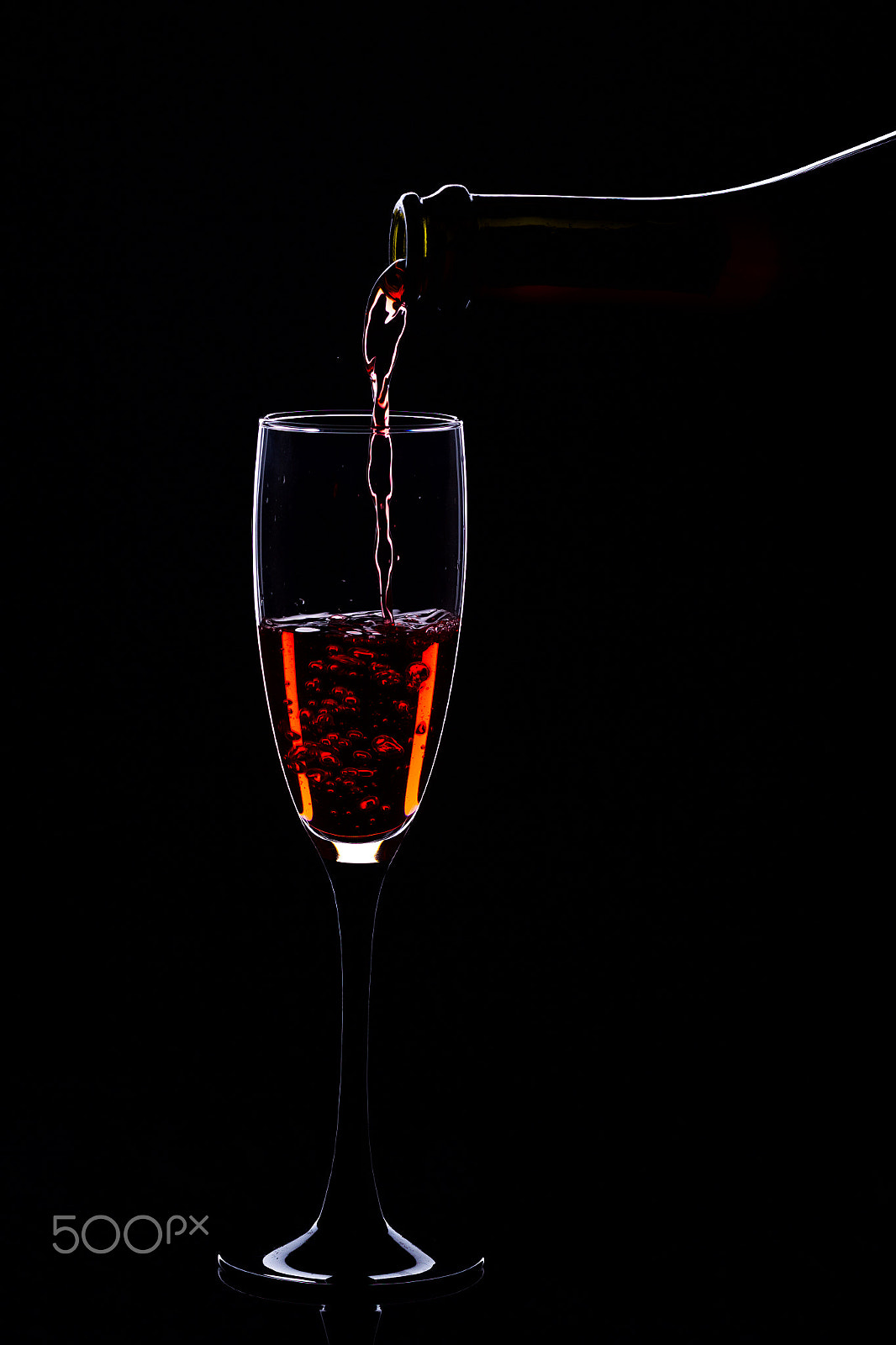 Canon EOS-1D Mark IV sample photo. Wine glasses with wine bottle on a black background, minimalism, photography